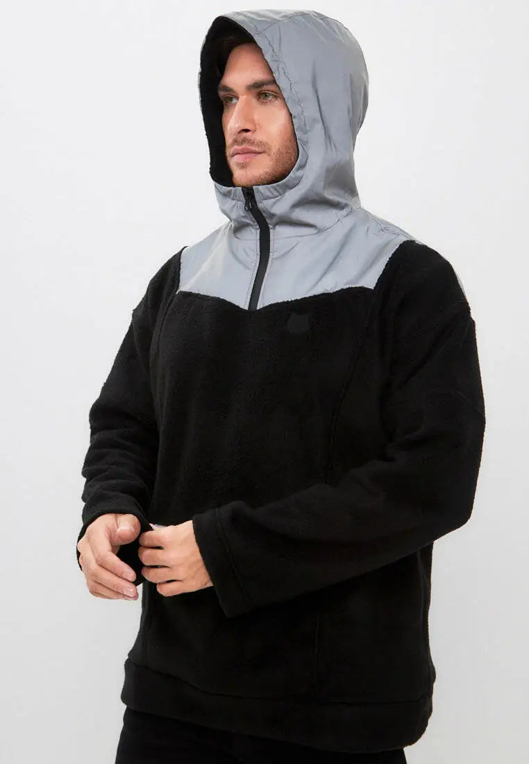 Black Fleece Hoodie Catrainm | Fleece (recycled) For Cat Lovers | Cat