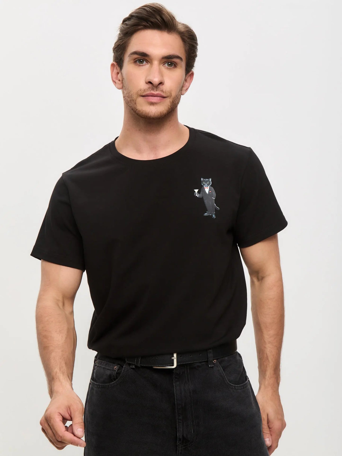 Black T-shirt Dandy Cat | T-shirt For Cat Lovers | Cat e Lolette
