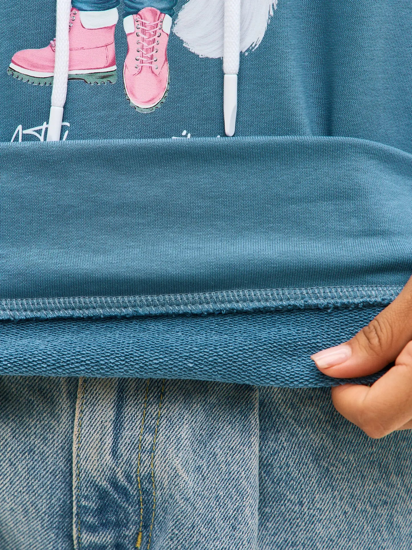 Blue Hoodie White Country Cat | Hoodie & sweatshirt For Cat Lovers