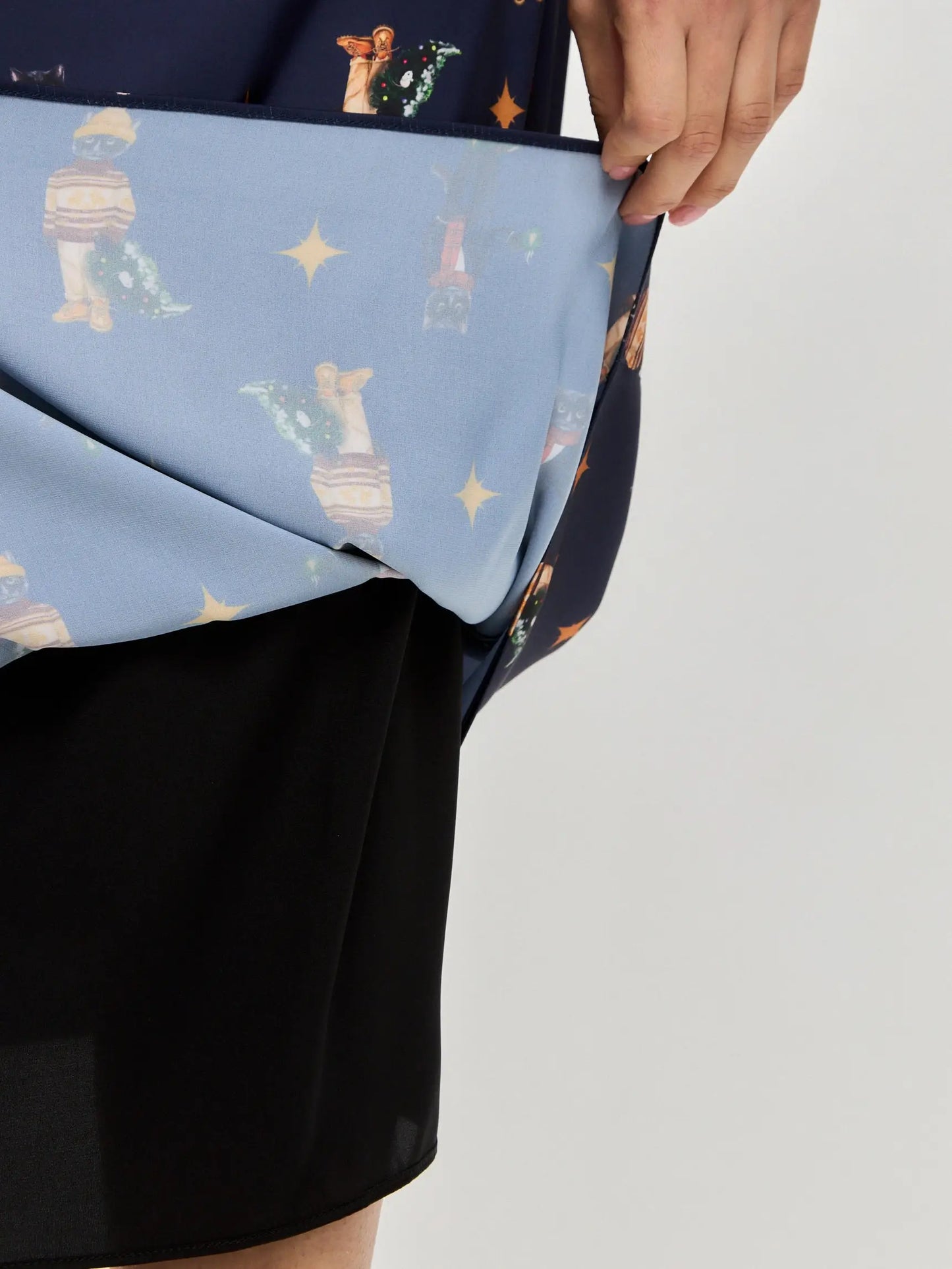 Blue Silk Loungewear | Loungewear For Cat Lovers | Cat e Lolette