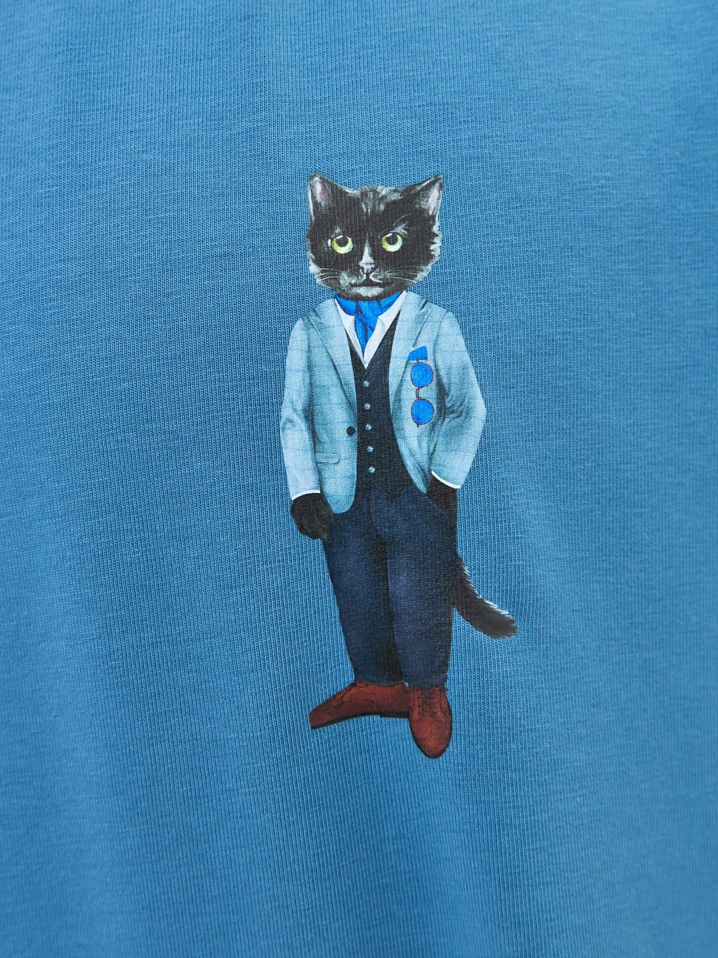 Blue T-shirt Suit Cat | T-shirt For Cat Lovers | Cat e Lolette