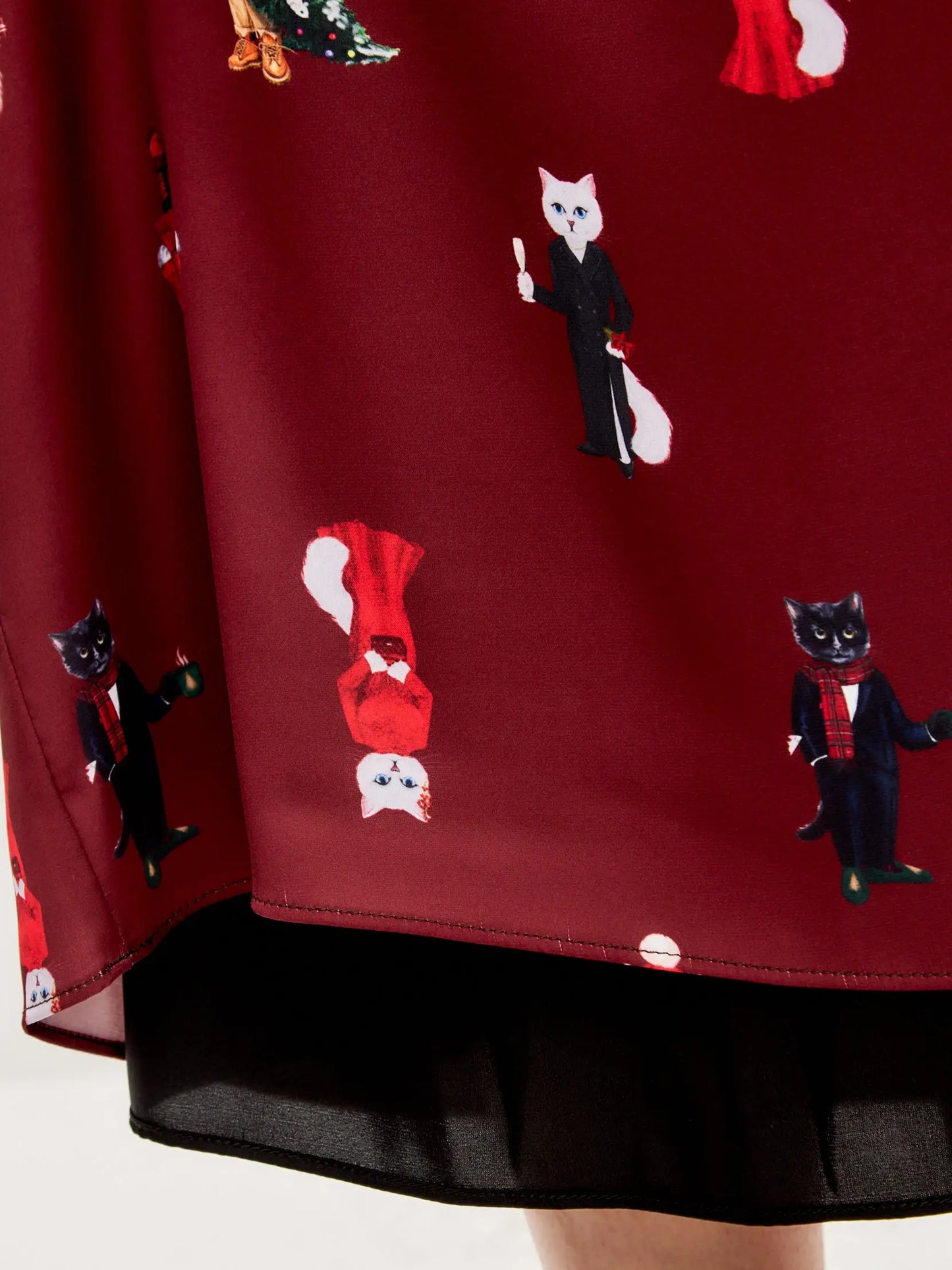 Bordo Silk Loungewear | Loungewear For Cat Lovers | Cat e Lolette