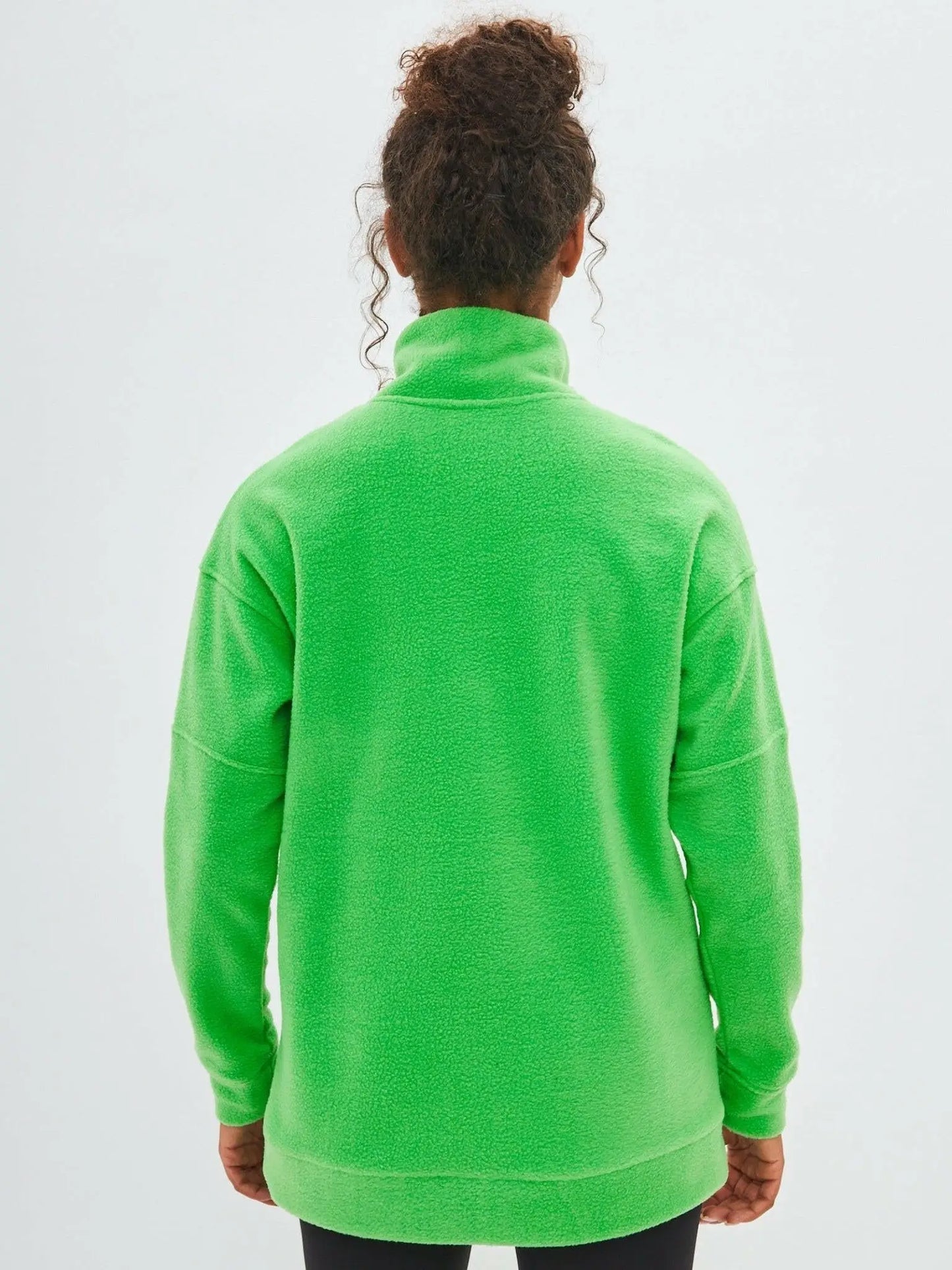 Green Fleece Sweatshirt | Fleece (recycled) For Cat Lovers | Cat e