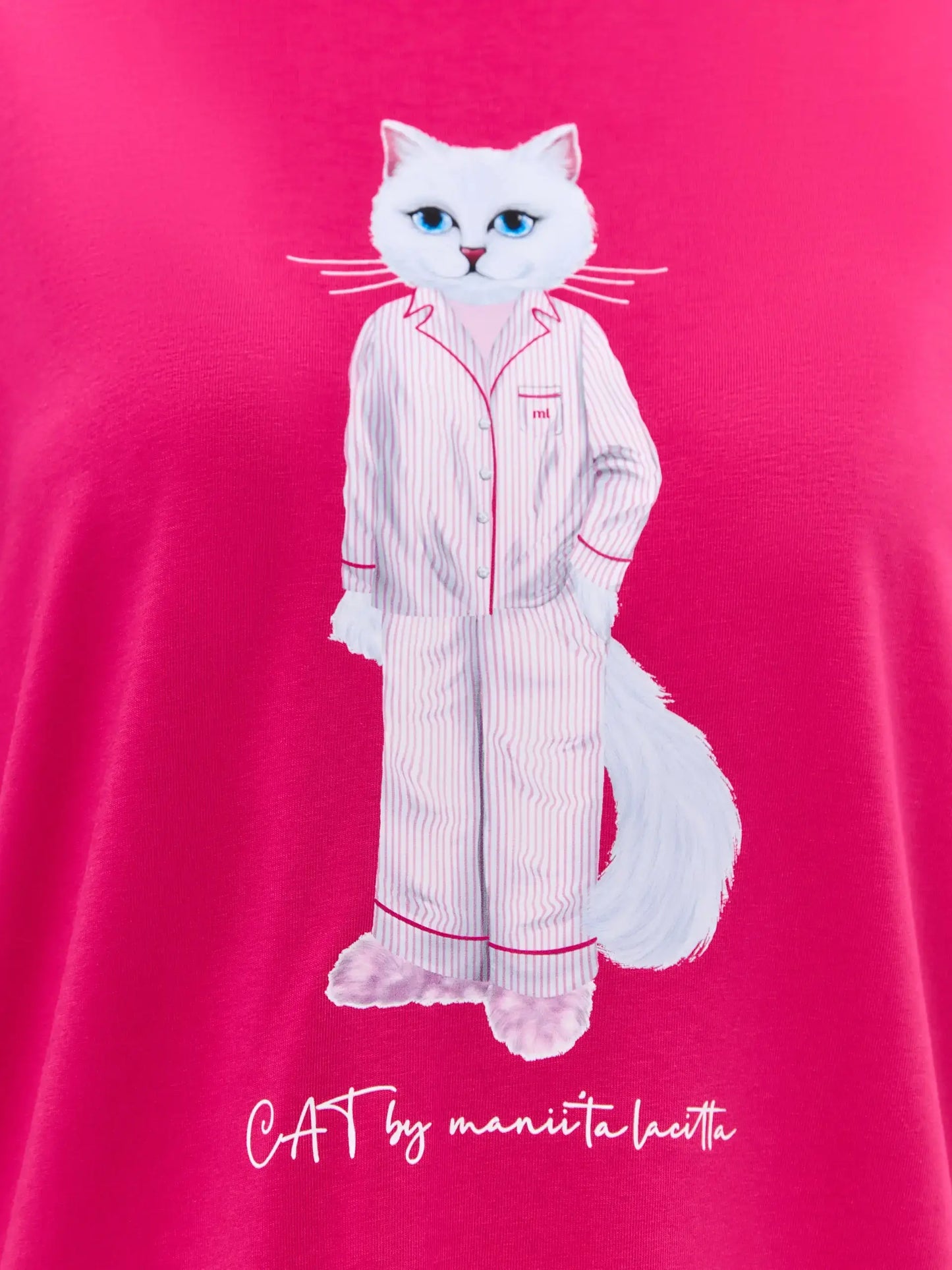 Pink Oversized T-shirt Pajamas Cat | Loungewear For Cat Lovers | Cat