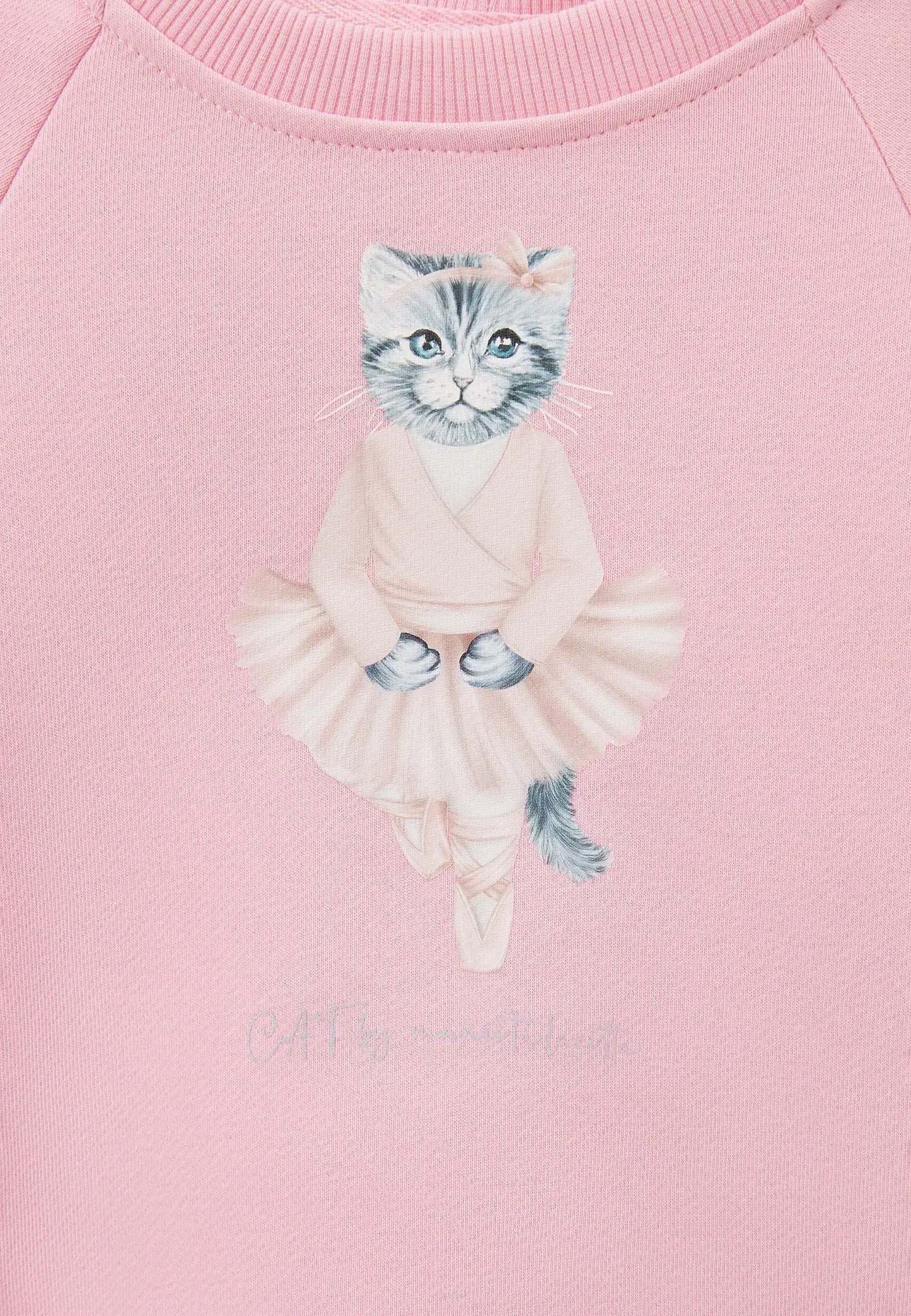 Pink Sweatshirt Ballet Cat | Hoodie & sweatshirt For Cat Lovers | Cat