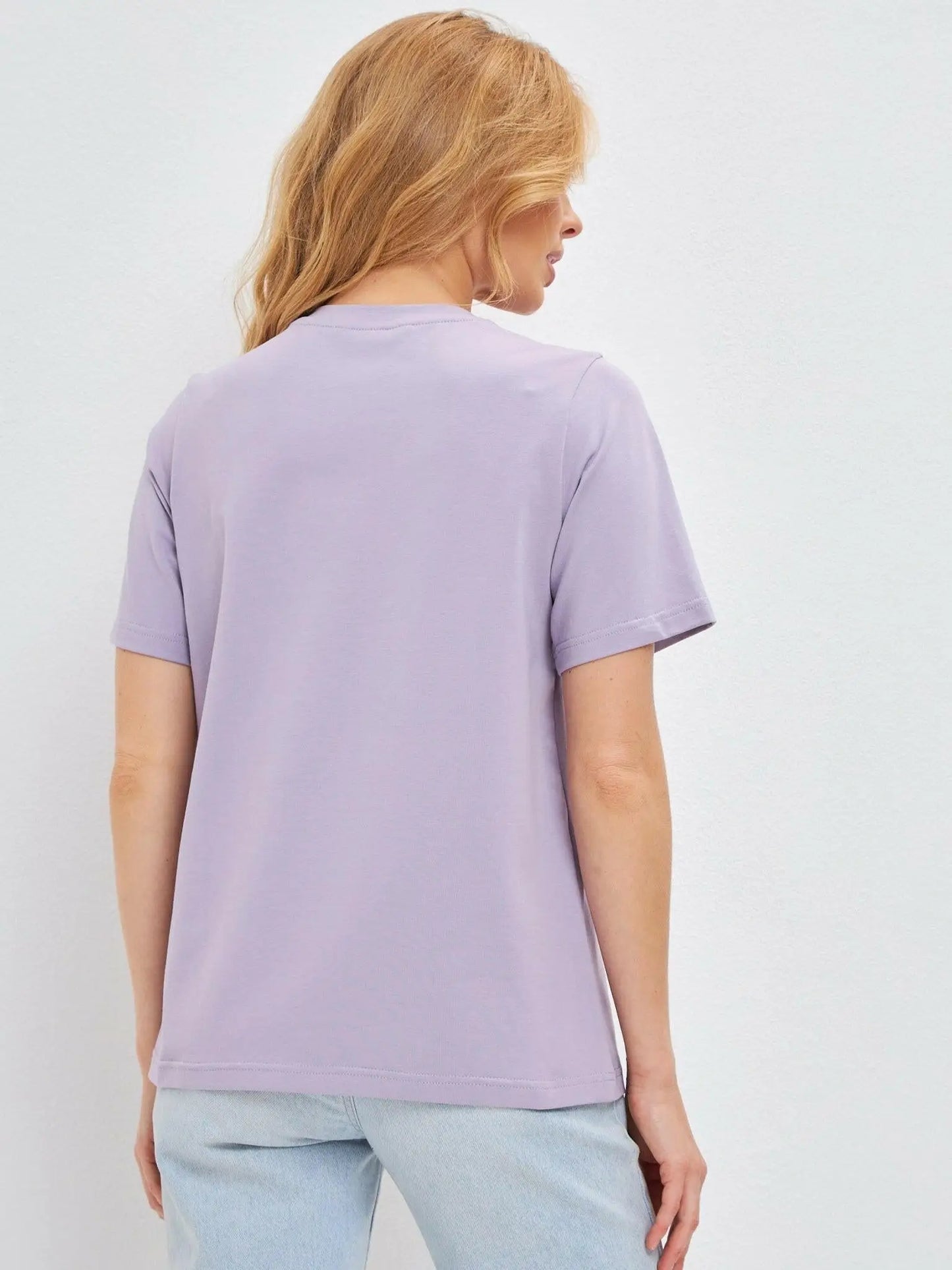 Purple T-shirt Denim Cat | T-shirt For Cat Lovers | Cat e Lolette
