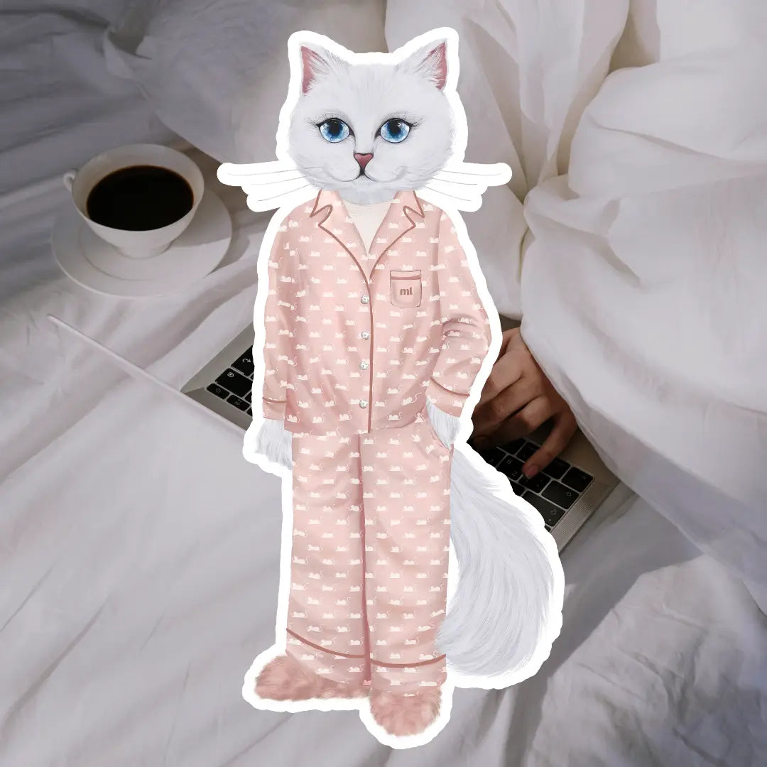 Pajamas White Cat | Cat e Lolette