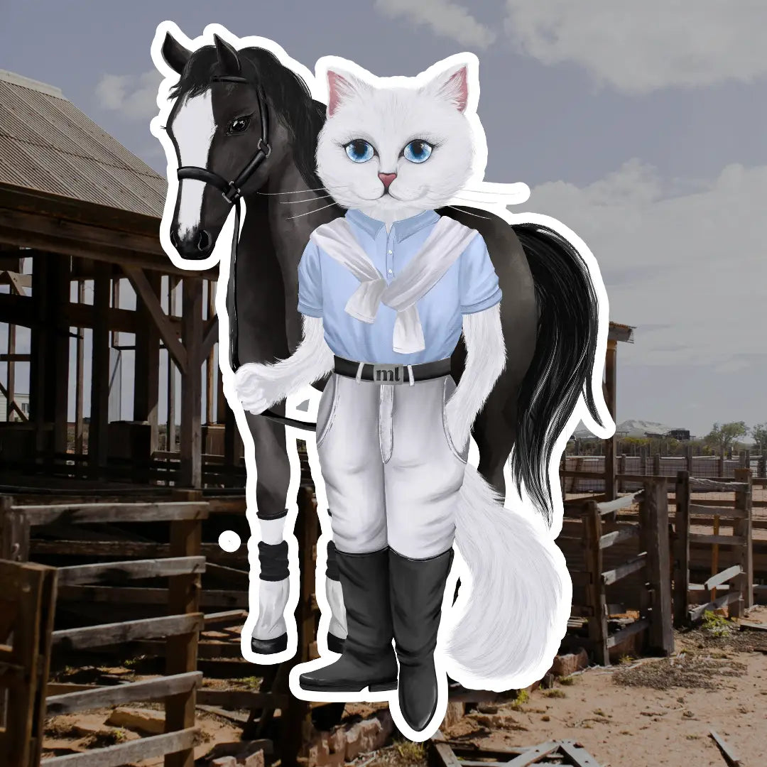 Rider White Cat | Cat e Lolette
