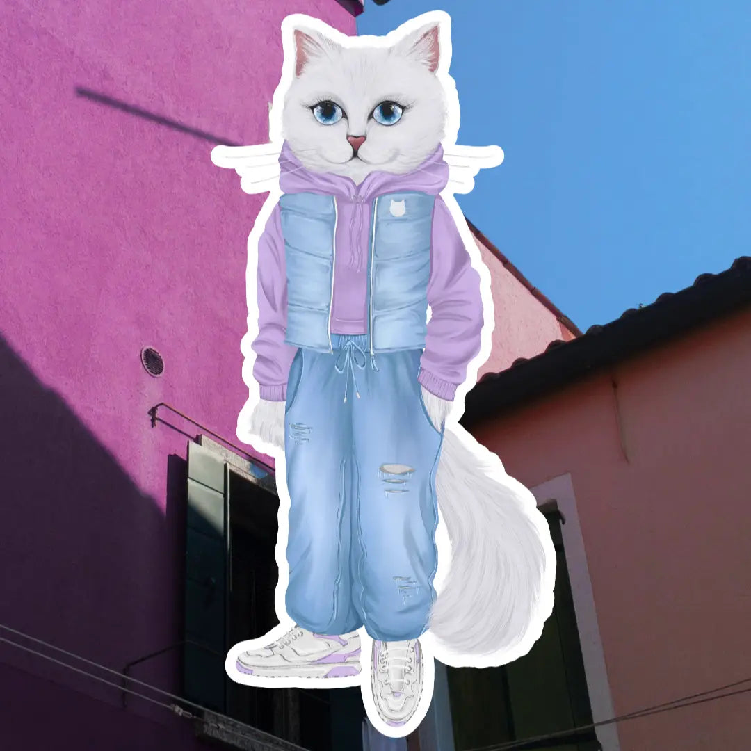 White cat walk | Cat e Lolette