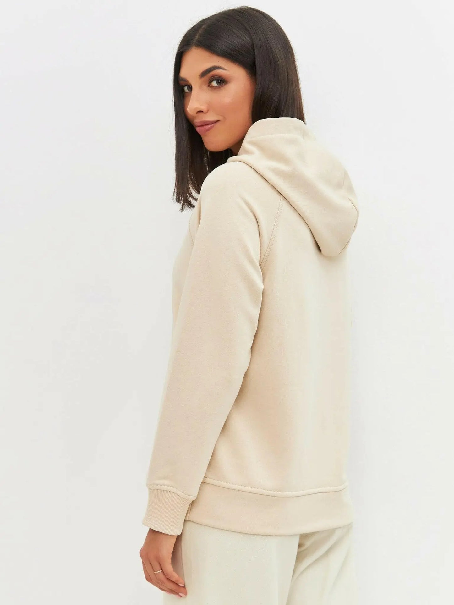 Beige Hoodie Rider Cat | Hoodie & sweatshirt For Cat Lovers | Cat e