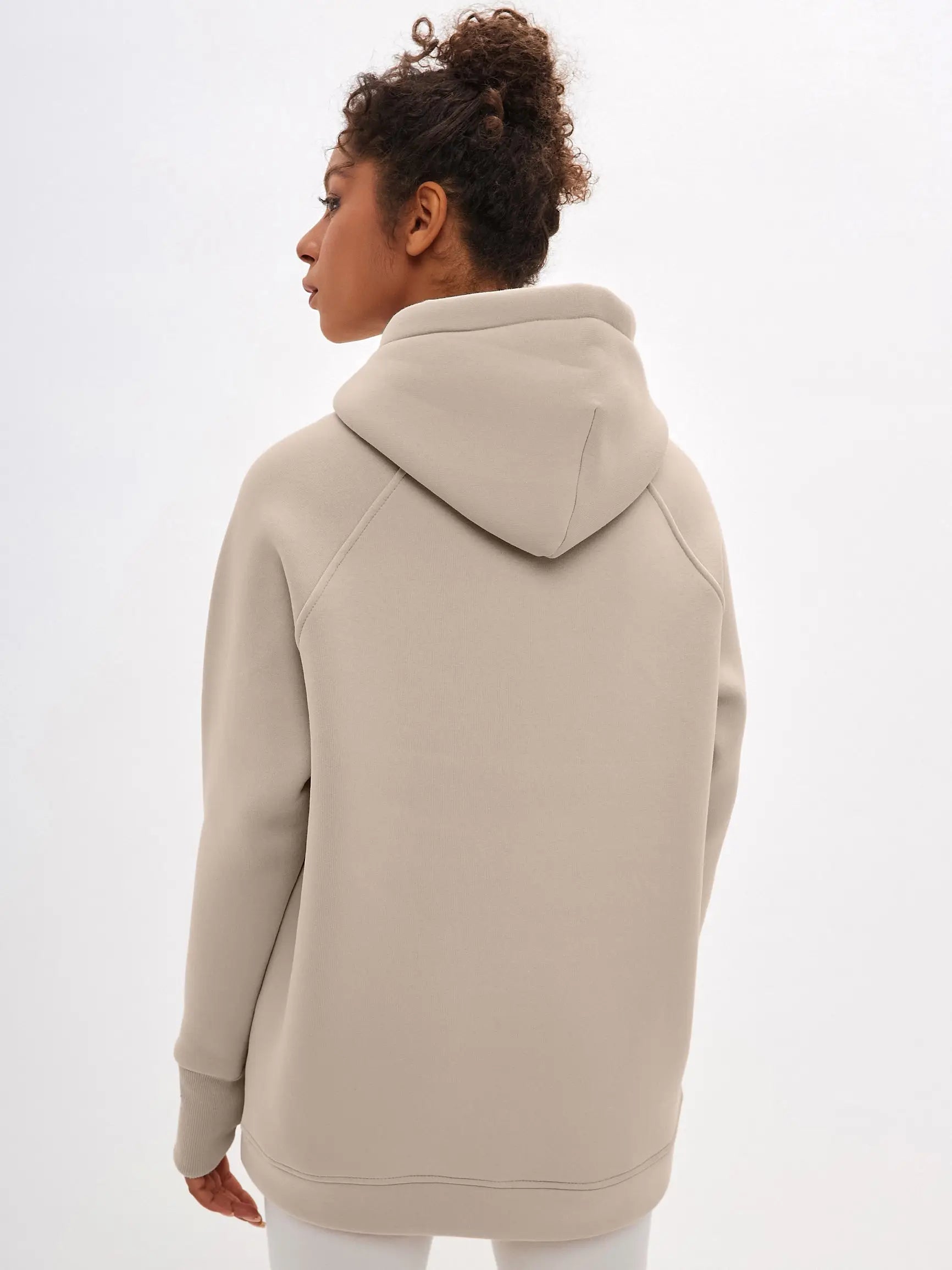 Beige Hoodie Warmed Women’s Embroidery Catheater | Hoodie &