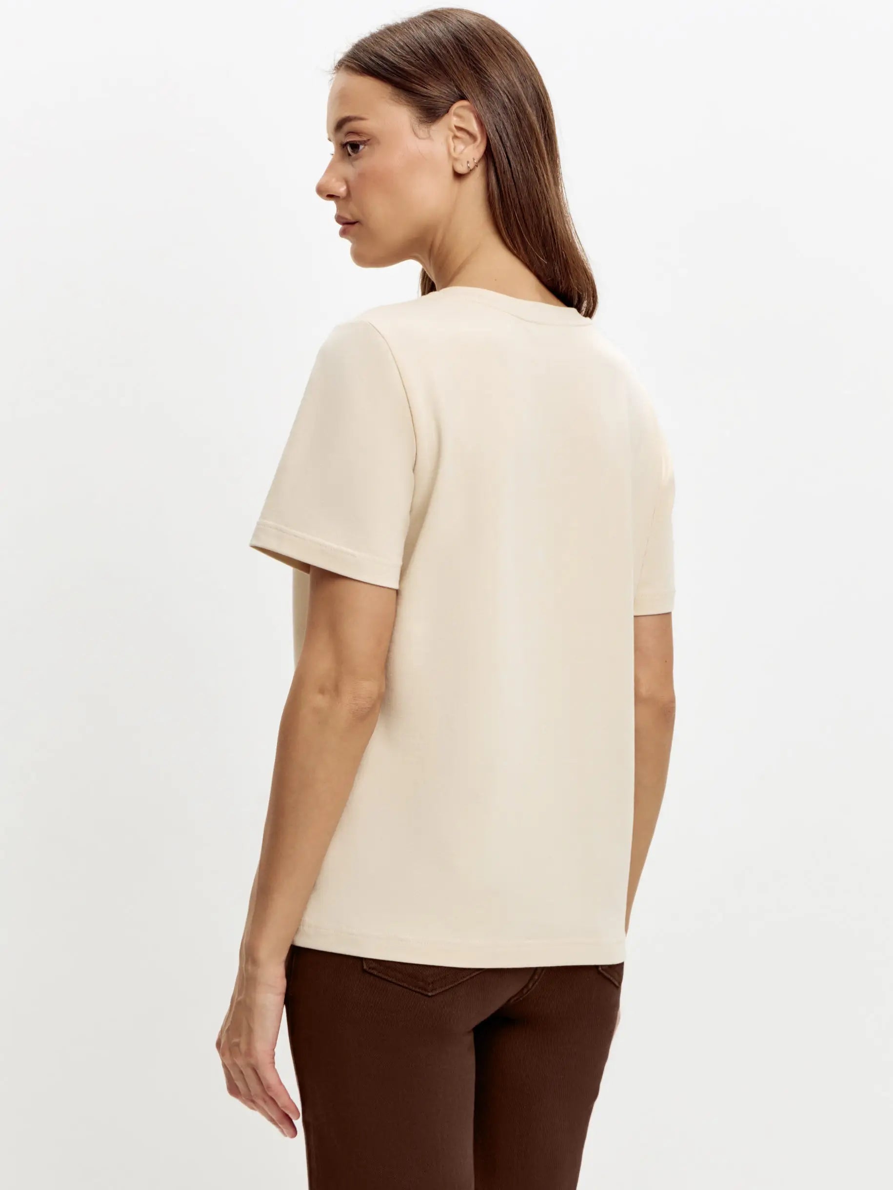 Beige T-shirt Logo Cat | T-shirt For Cat Lovers | Cat e Lolette