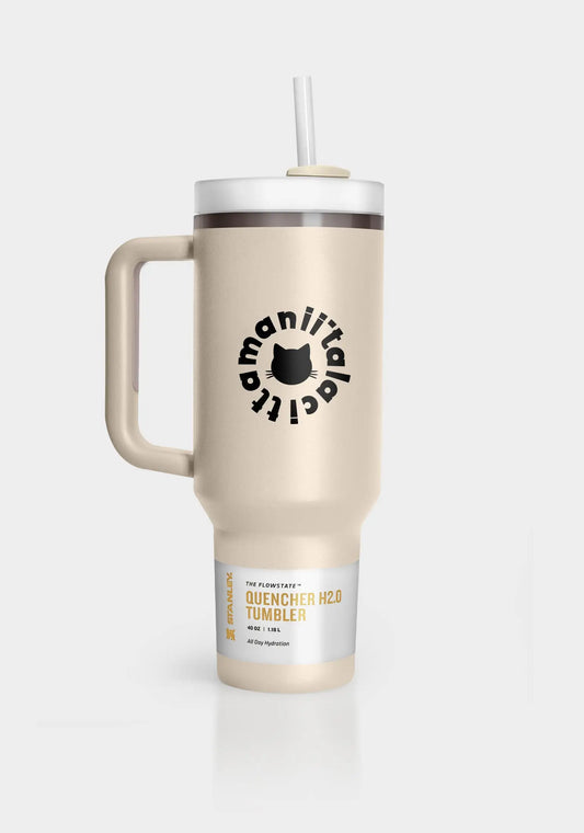 Beige Thermos Bottle with Cat e Lolette | For Cat Lovers