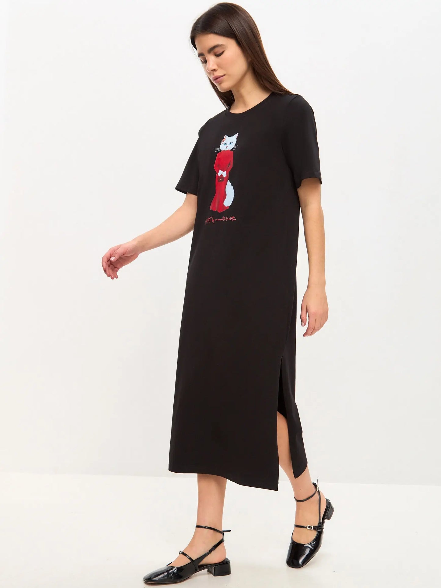 Black Dress Cat in Red | Dress For Cat Lovers | Cat e Lolette