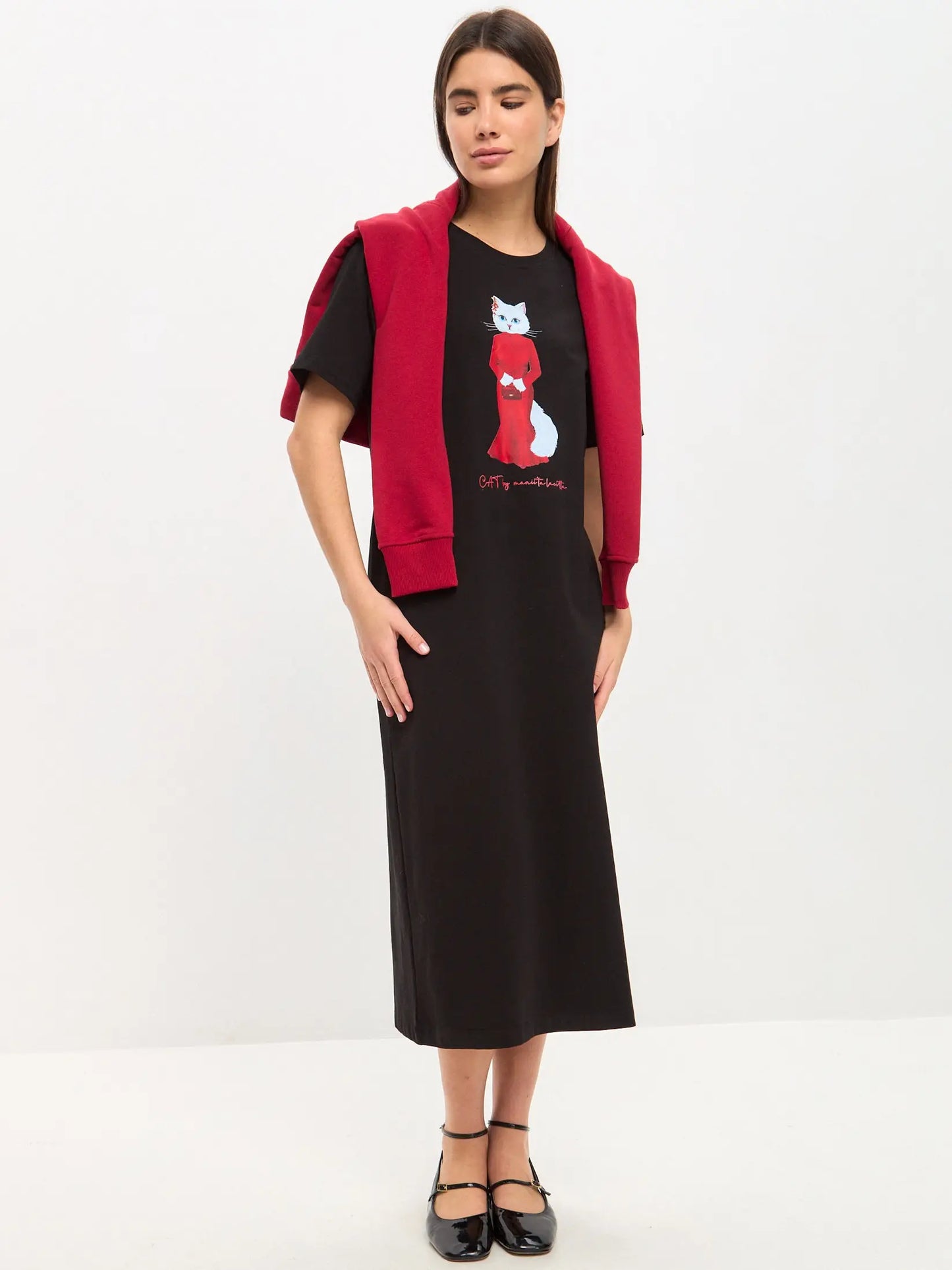 Black Dress Cat in Red | Dress For Cat Lovers | Cat e Lolette