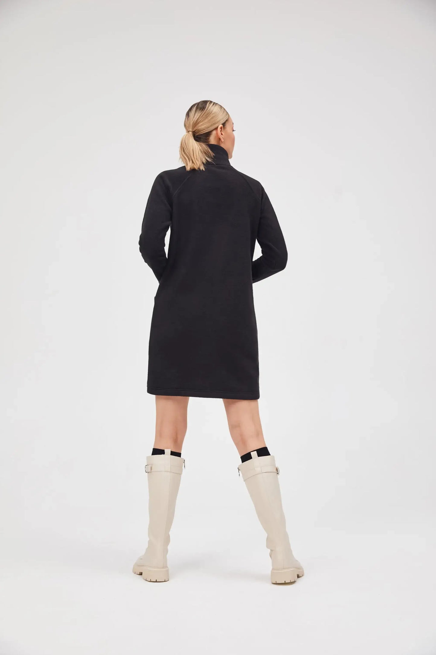 Black Fleece Dress | Fleece (recycled) For Cat Lovers | Cat e Lolette