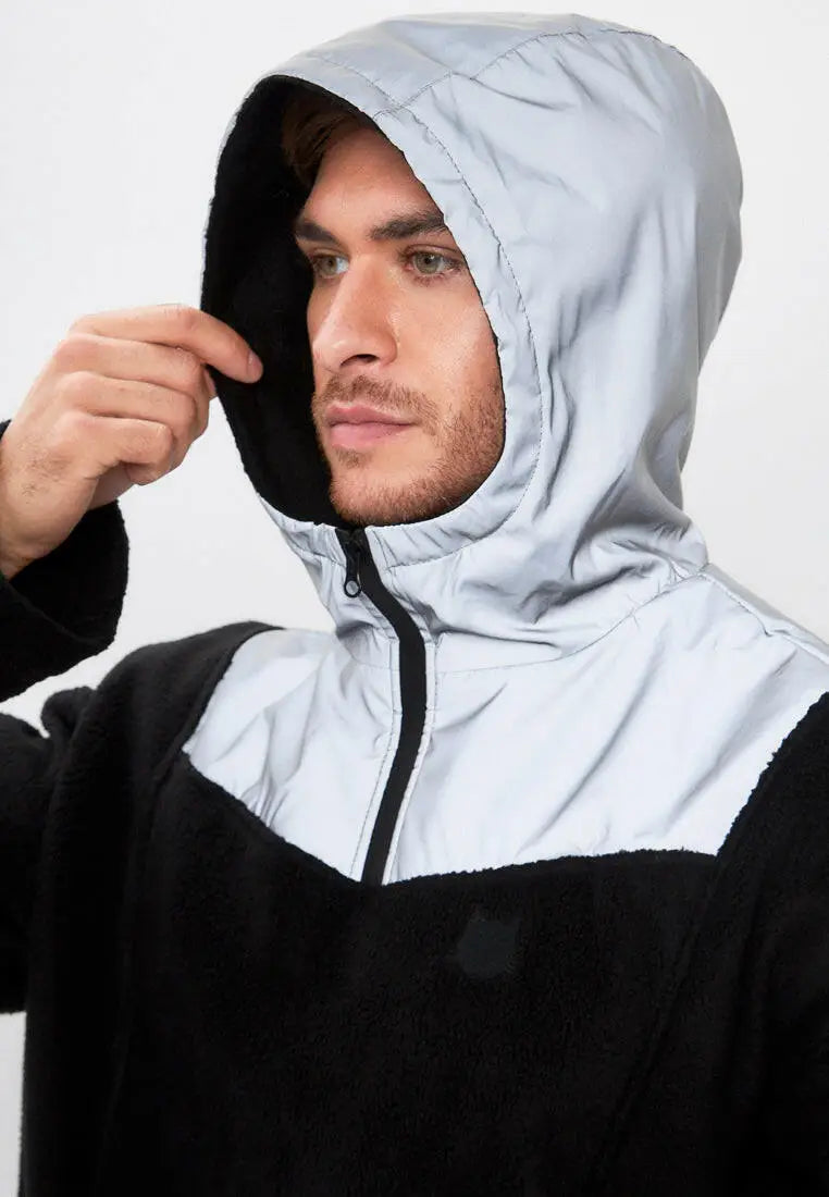 Black Fleece Hoodie Catrainm | Fleece (recycled) For Cat Lovers | Cat