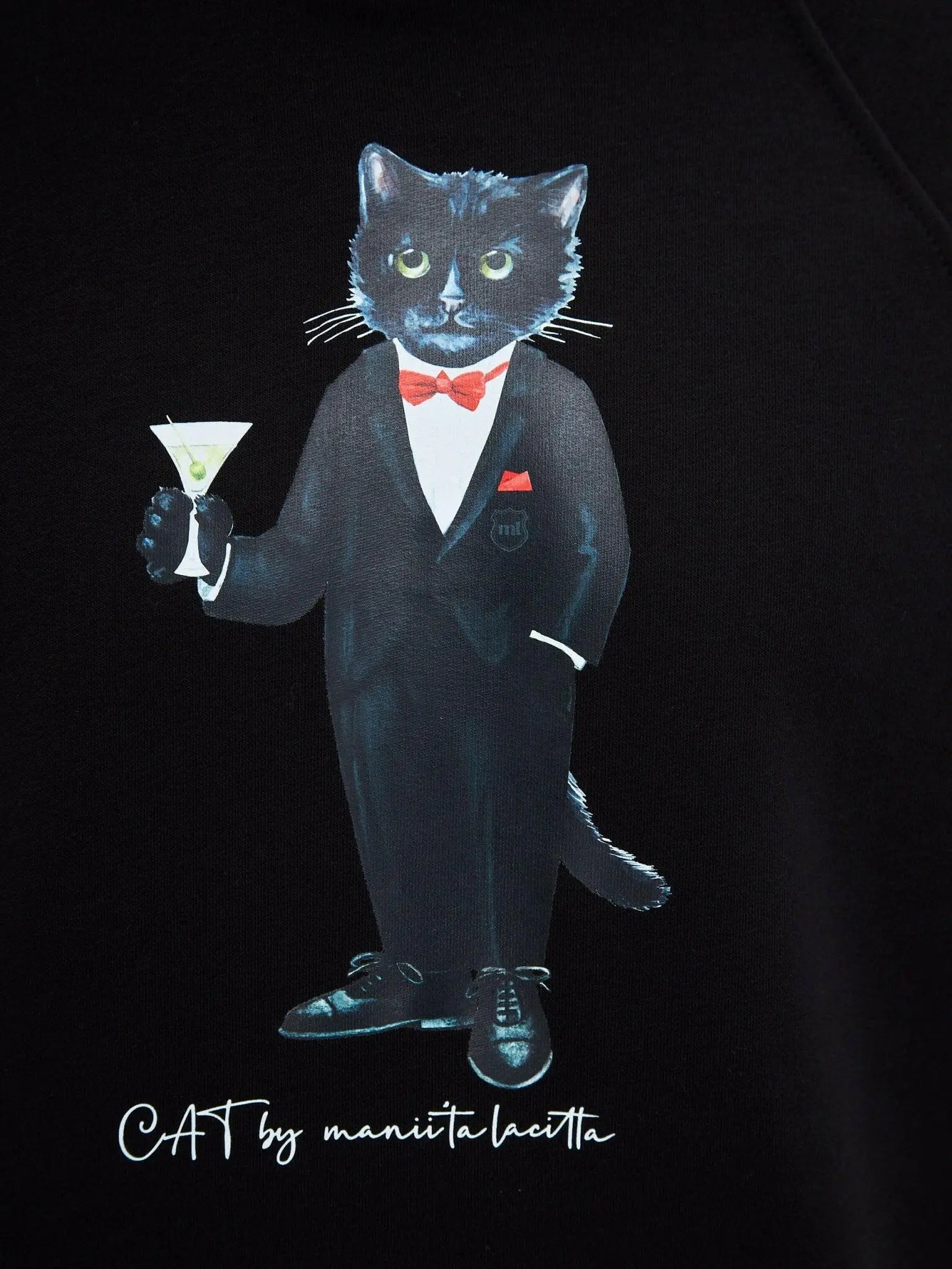 Black Hoodie Dandy Cat | Hoodie & sweatshirt For Cat Lovers | Cat e