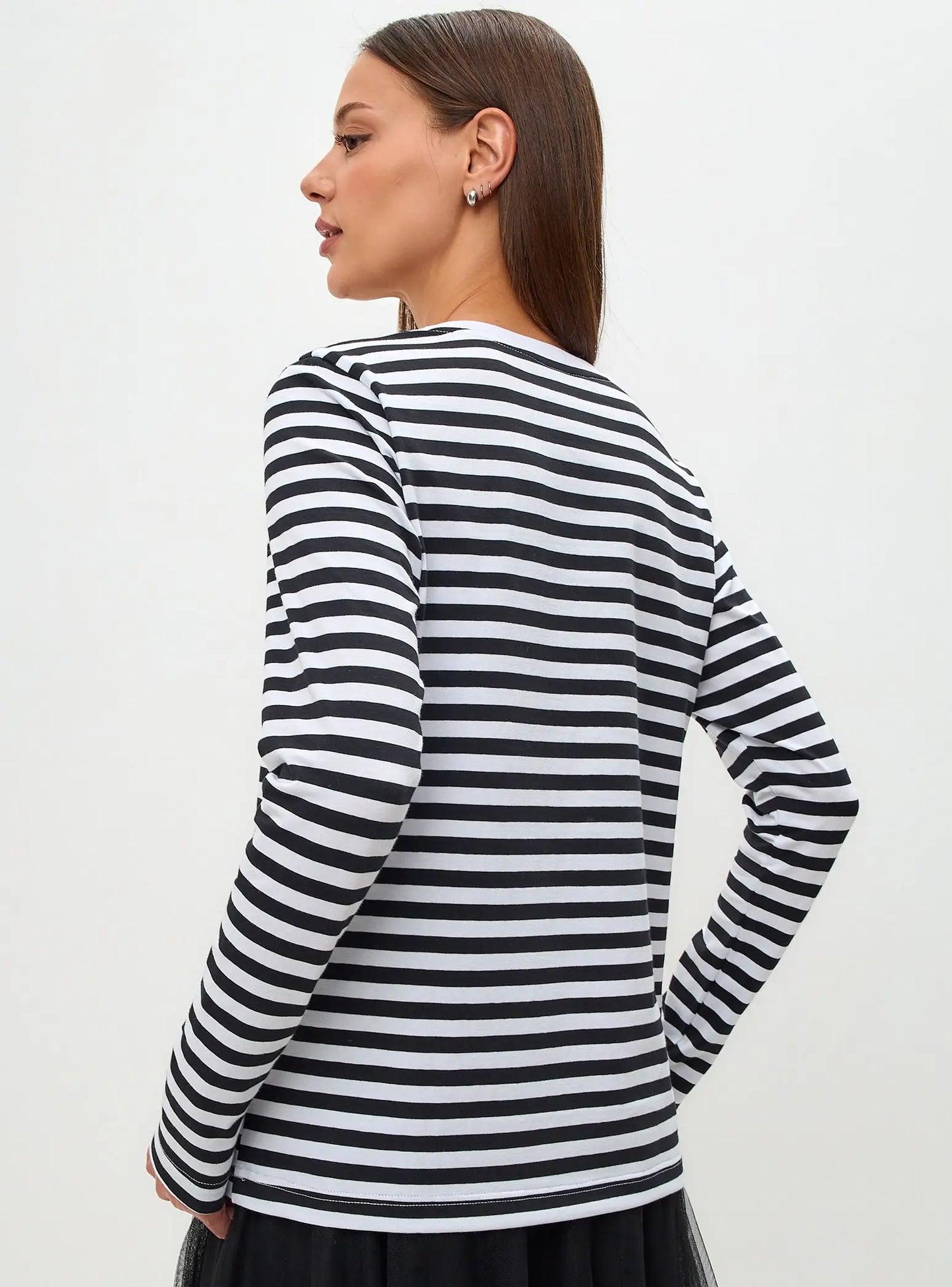 Black Longsleeve Cat Drama Queen | Shirt & Striped shirt For Cat
