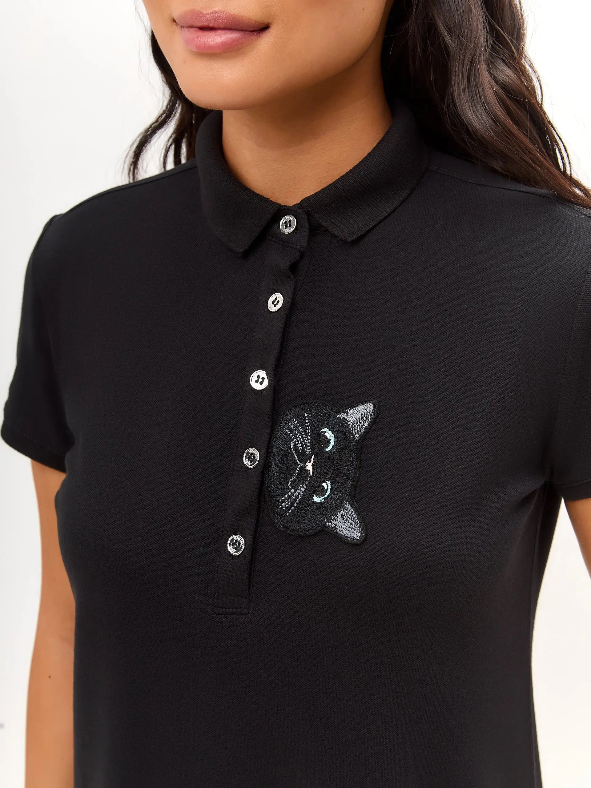 Black Polo Dress Cat | Polo t-shirt & dress For Cat Lovers | Cat e