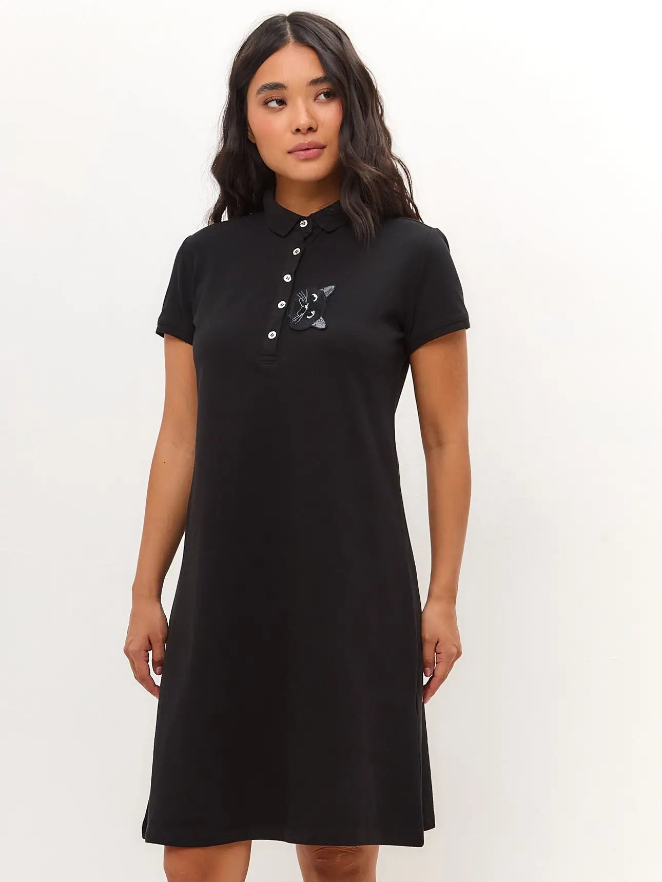 Black Polo Dress Cat | Polo t-shirt & dress For Cat Lovers | Cat e