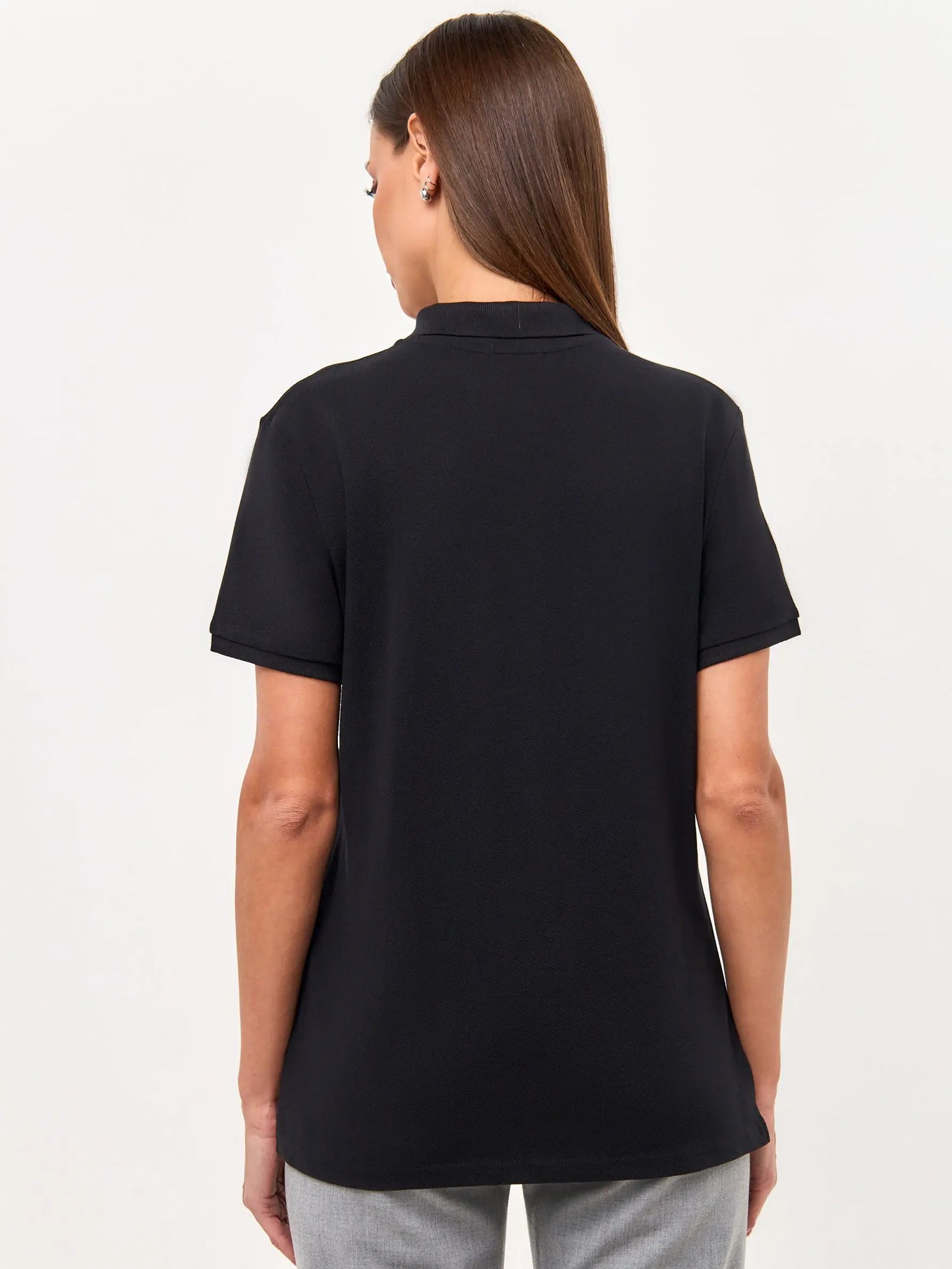 Black Polo T-shirt Cat | Polo t-shirt & dress For Cat Lovers | Cat e