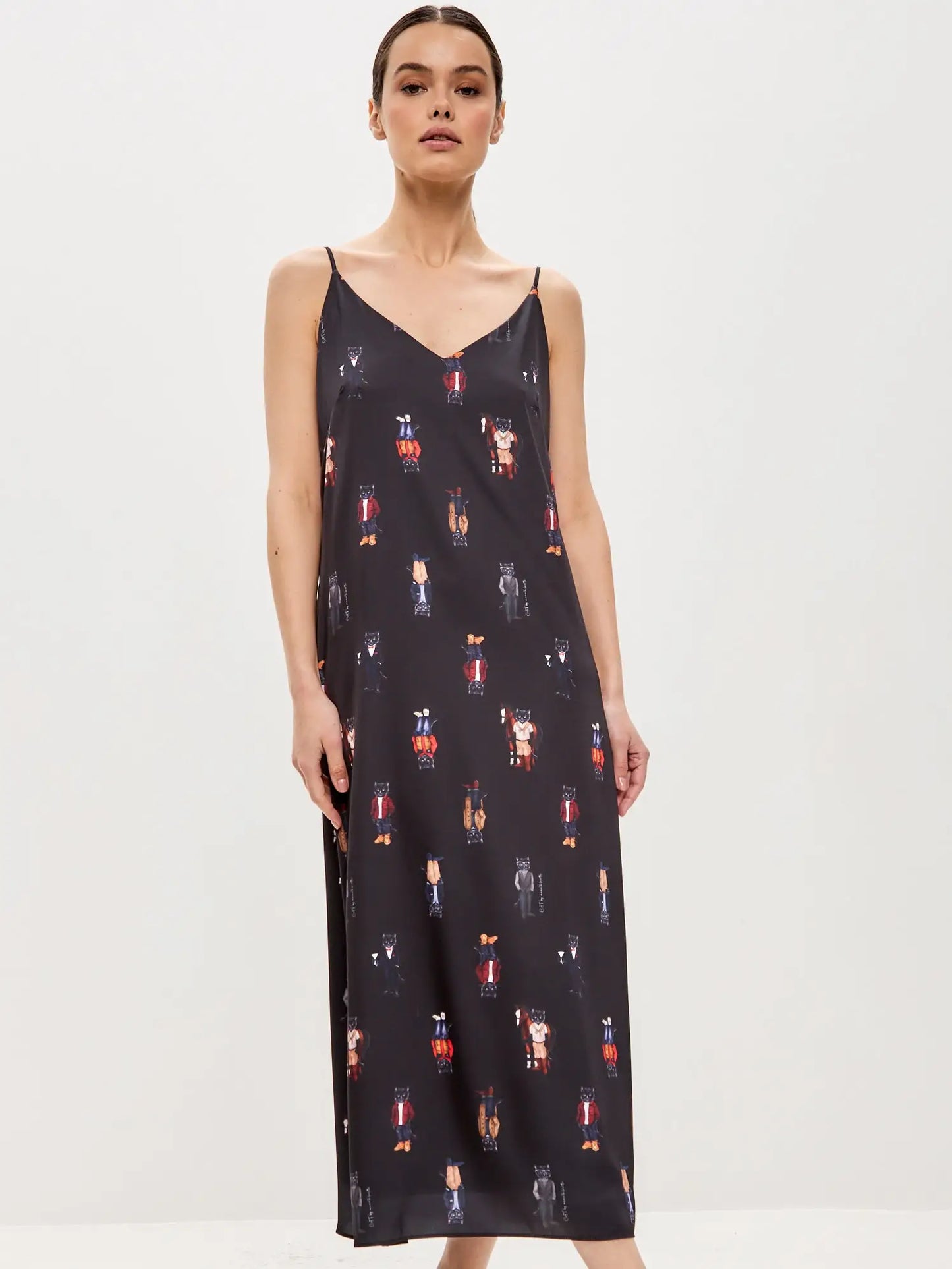 Black Silk Loungewear | Loungewear For Cat Lovers | Cat e Lolette