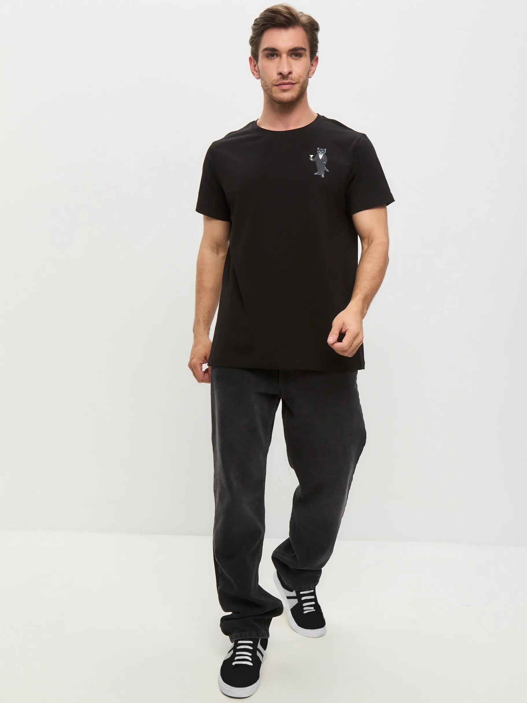Black T-shirt Dandy Cat | T-shirt For Cat Lovers | Cat e Lolette