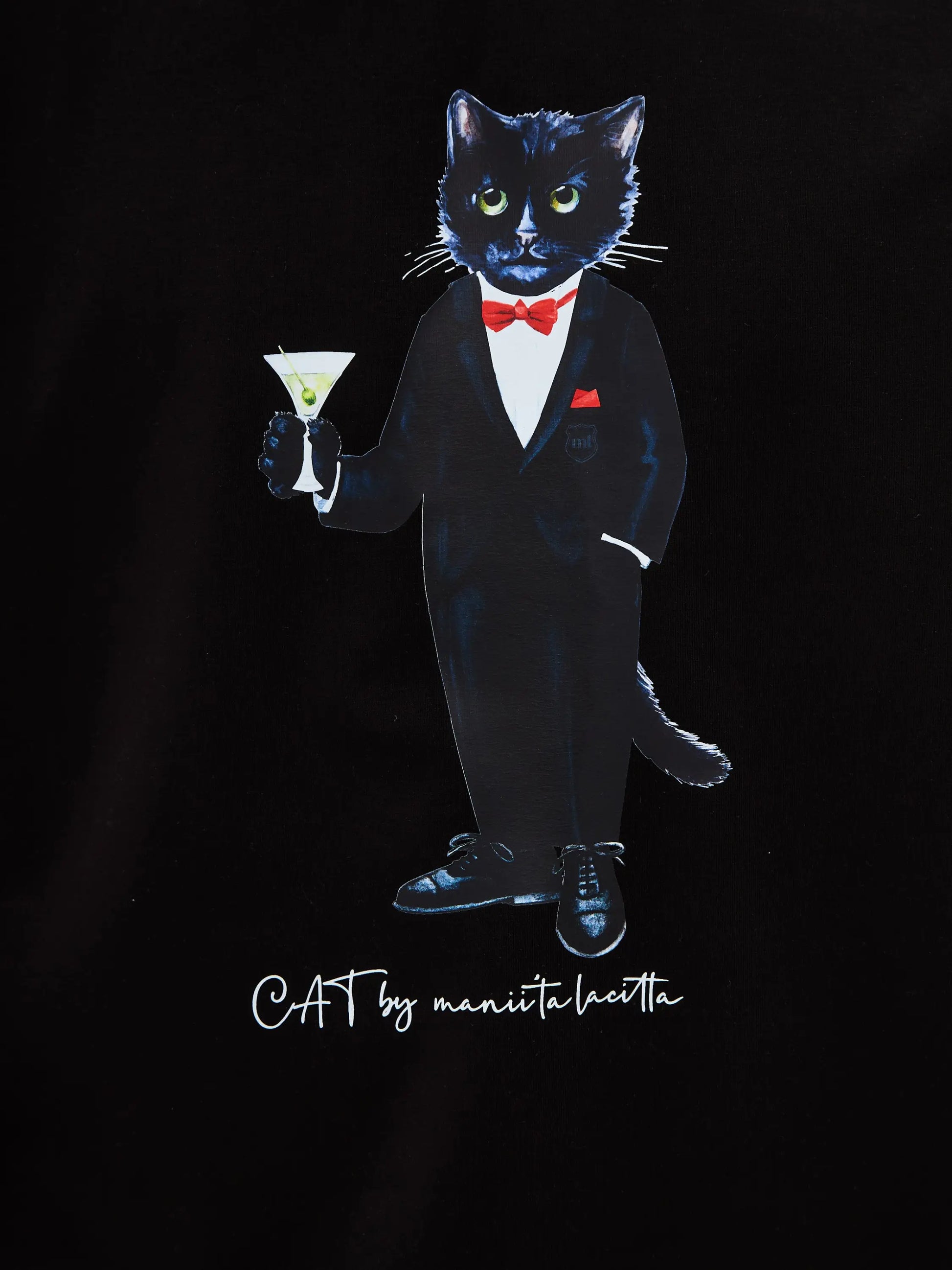 Black T-shirt Dandy Cat | T-shirt For Cat Lovers | Cat e Lolette