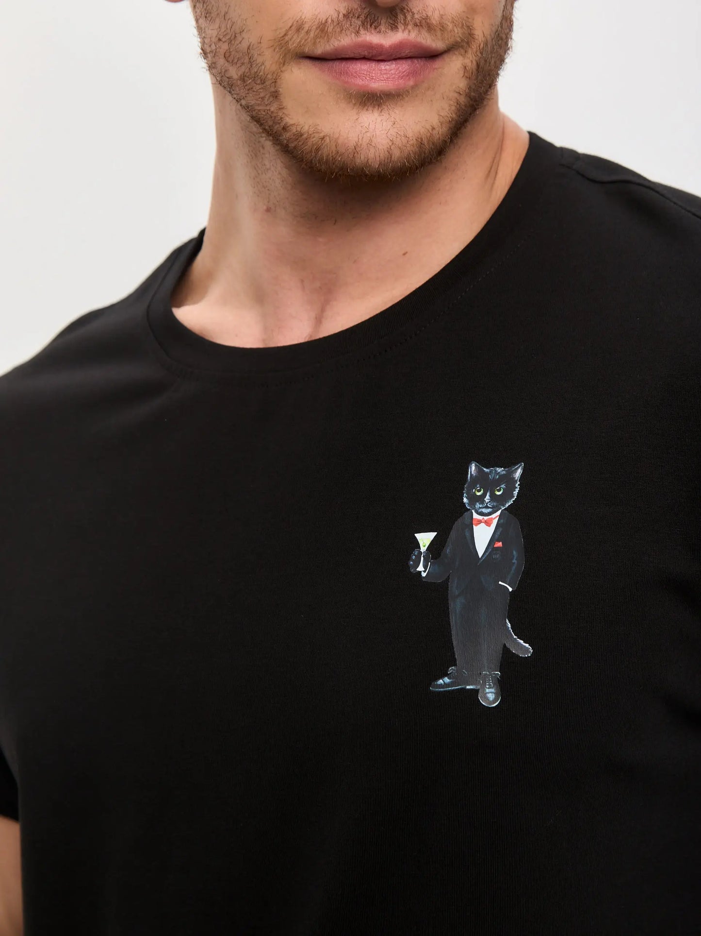 Black T-shirt Dandy Cat | T-shirt For Cat Lovers | Cat e Lolette