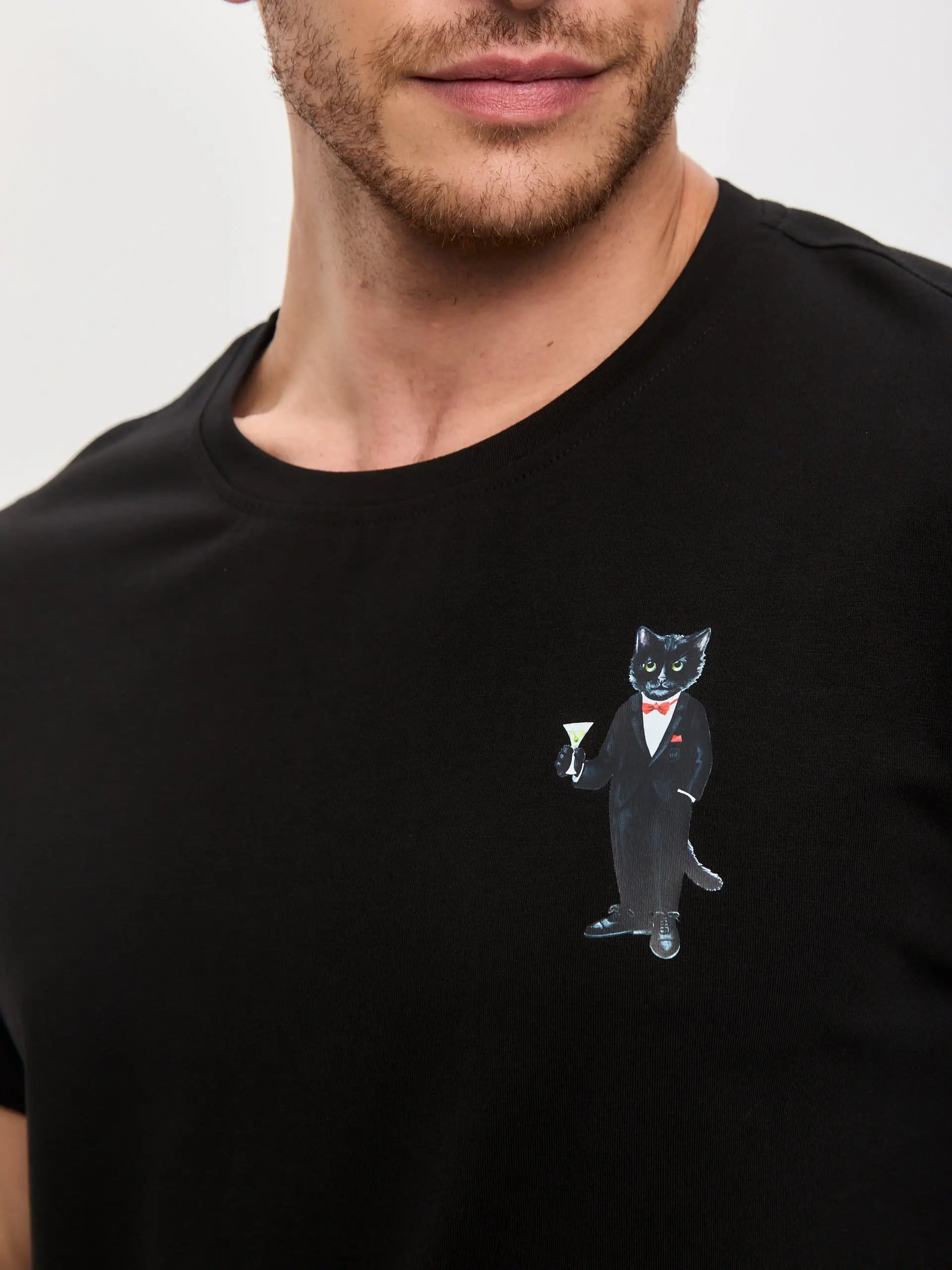 Black T-shirt Dandy Cat | T-shirt For Cat Lovers | Cat e Lolette