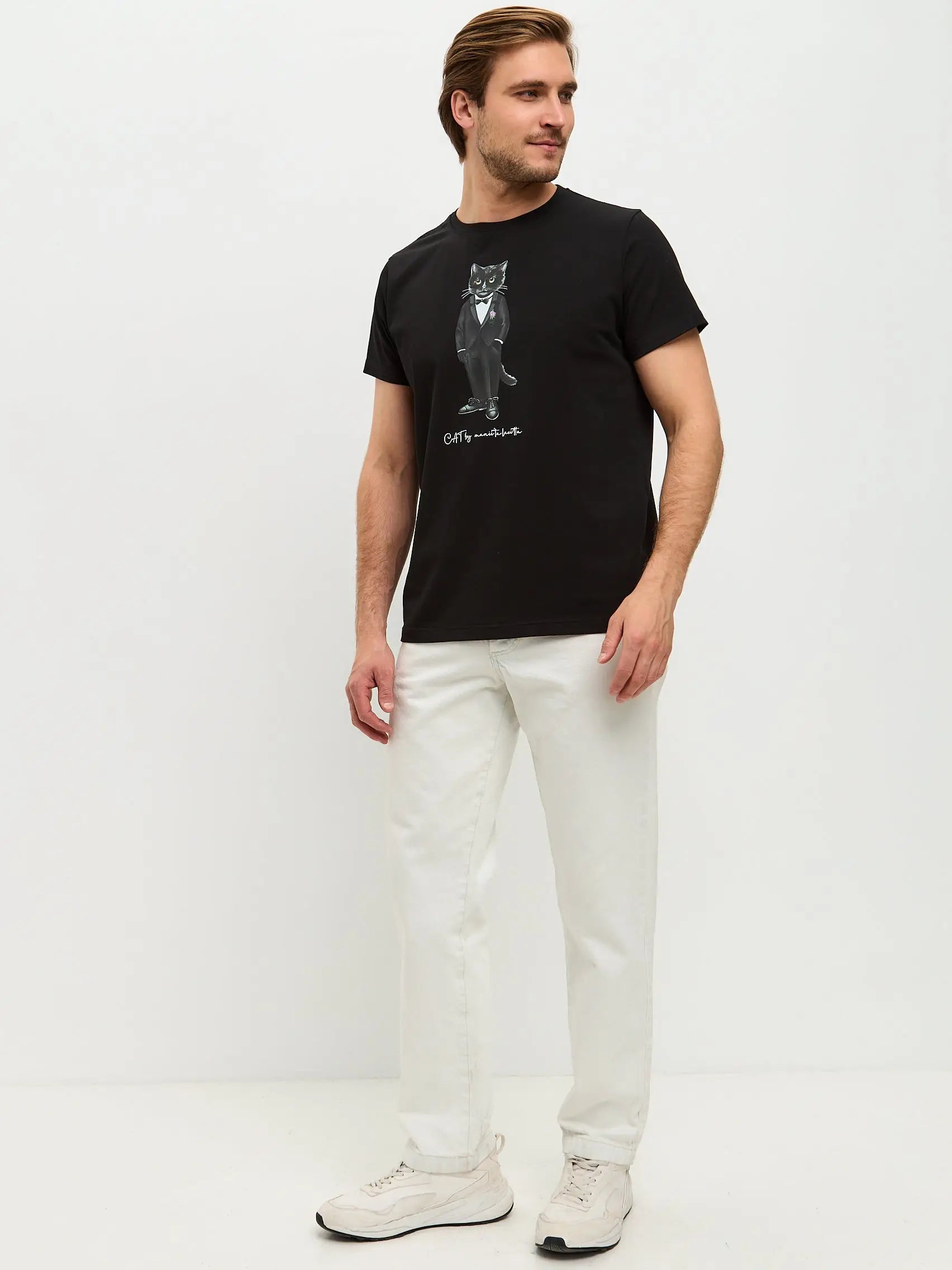 Black T-shirt Groom Cat | T-shirt For Cat Lovers | Cat e Lolette