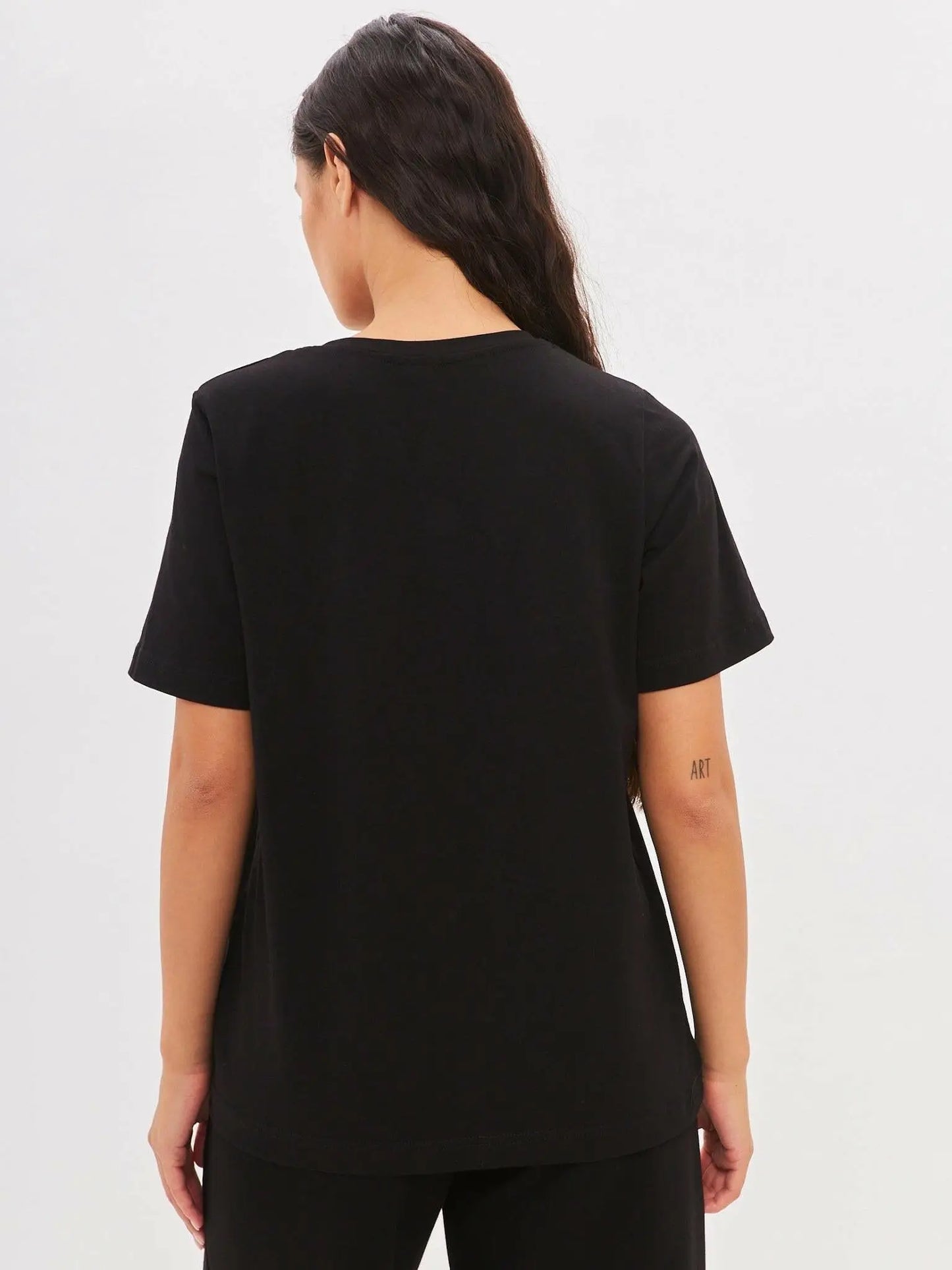 Black T-shirt Sport Casual Cat | T-shirt For Cat Lovers | Cat e