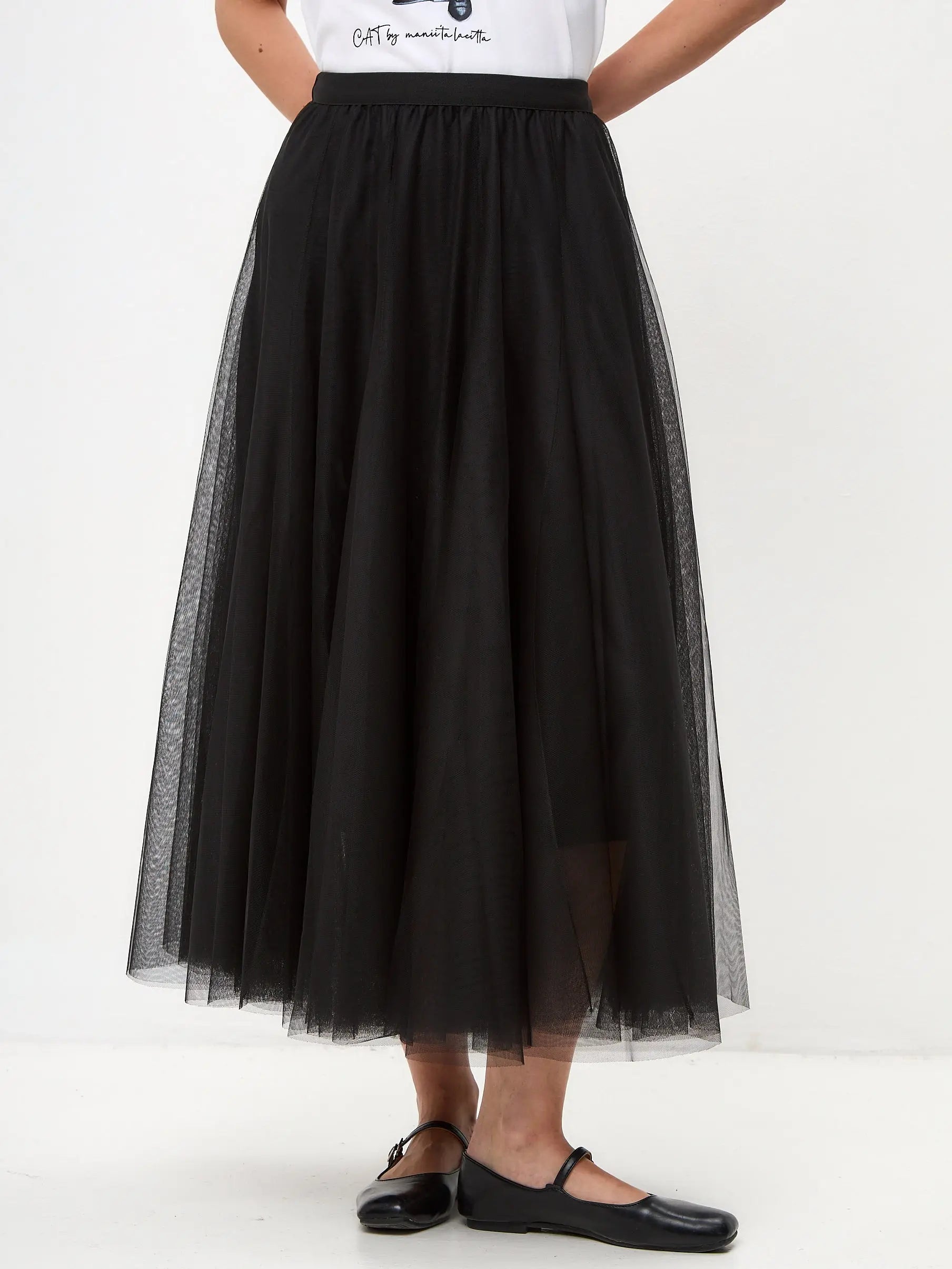 Black Tulle Skirt Rocky | Bottom For Cat Lovers | Cat e Lolette