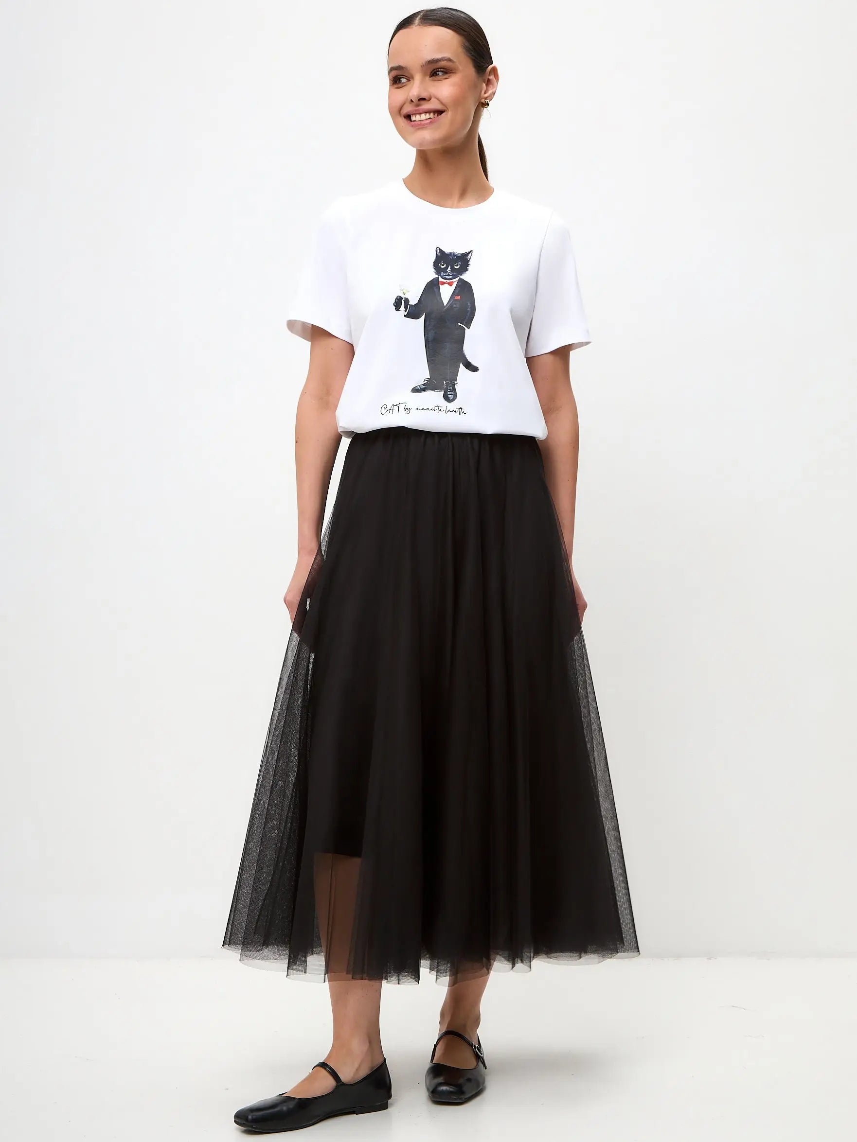 Black Tulle Skirt Rocky | Bottom For Cat Lovers | Cat e Lolette