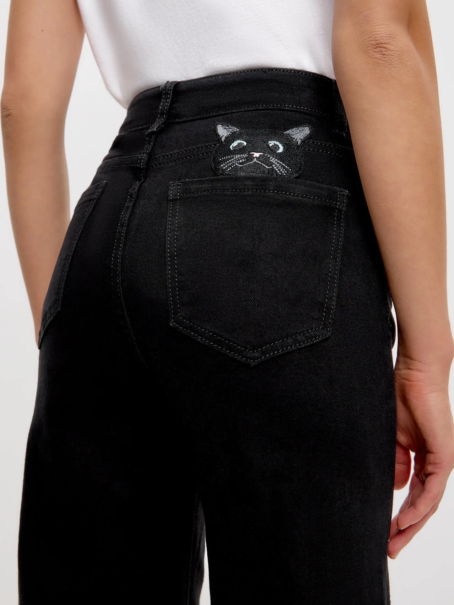Black Women’s Jeans | Bottom For Cat Lovers | Cat e Lolette