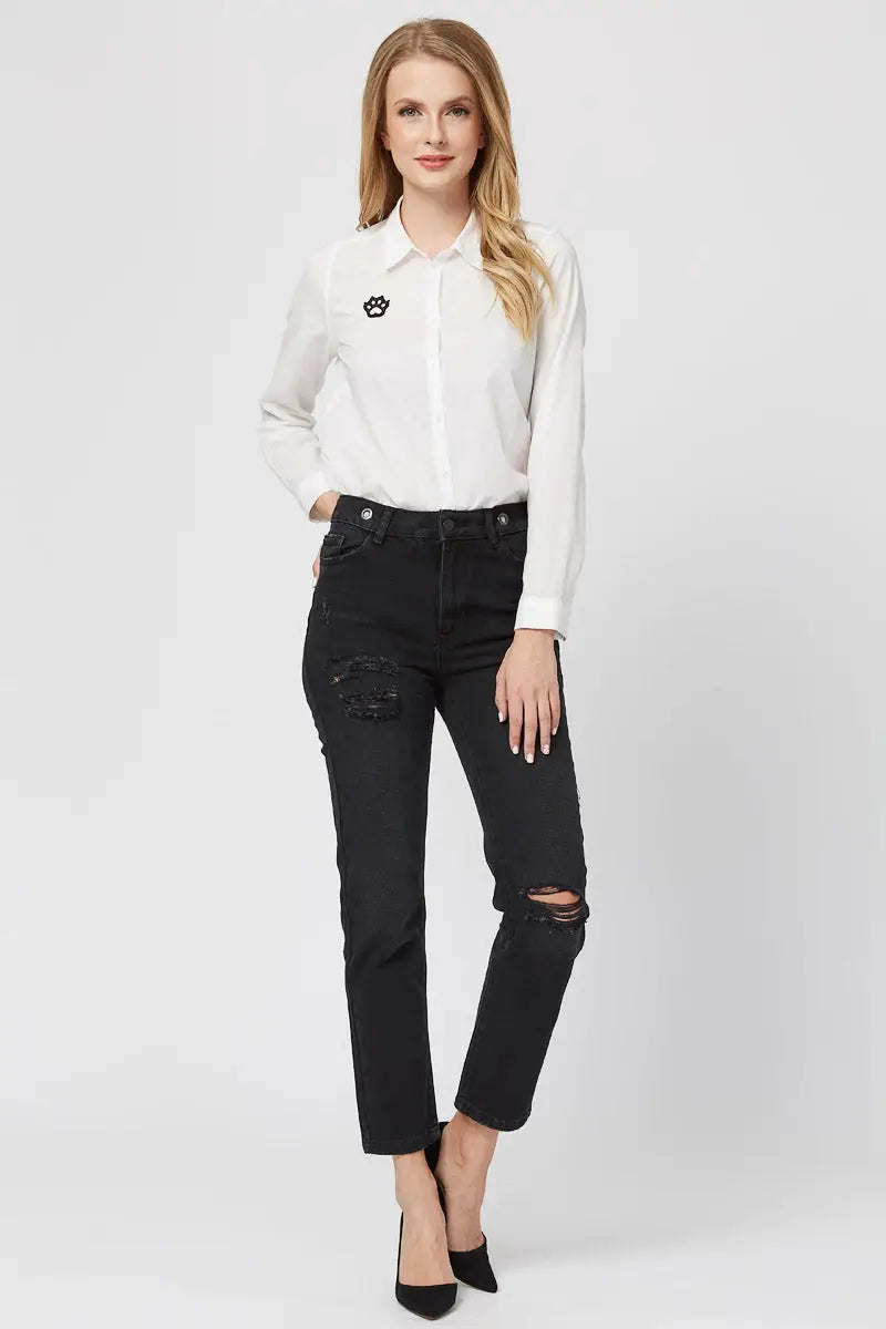 Black Women’s Jeans | Bottom For Cat Lovers | Cat e Lolette