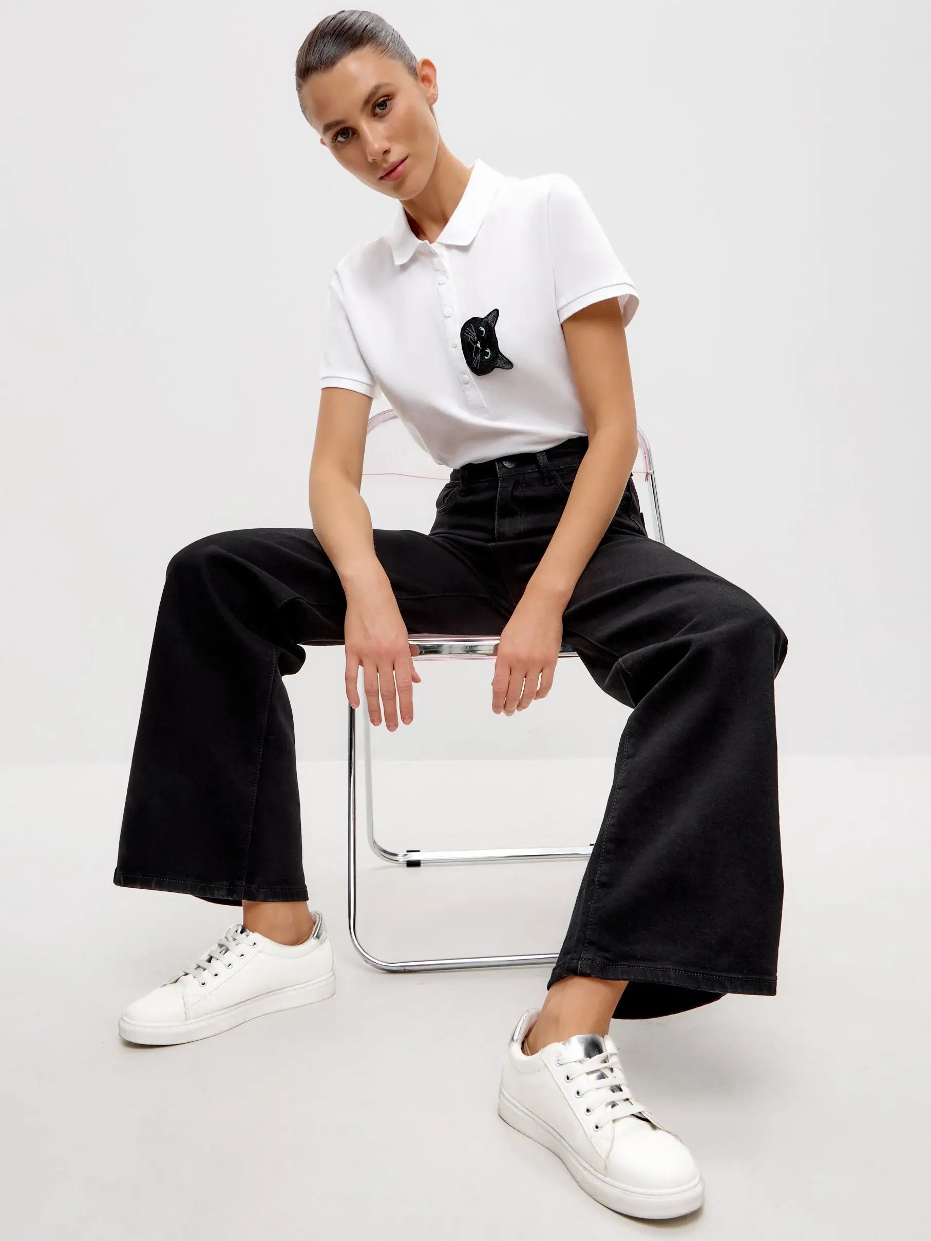 Black Women’s Jeans | Bottom For Cat Lovers | Cat e Lolette