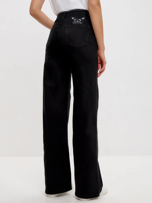 Black Women’s Jeans | Bottom For Cat Lovers | Cat e Lolette