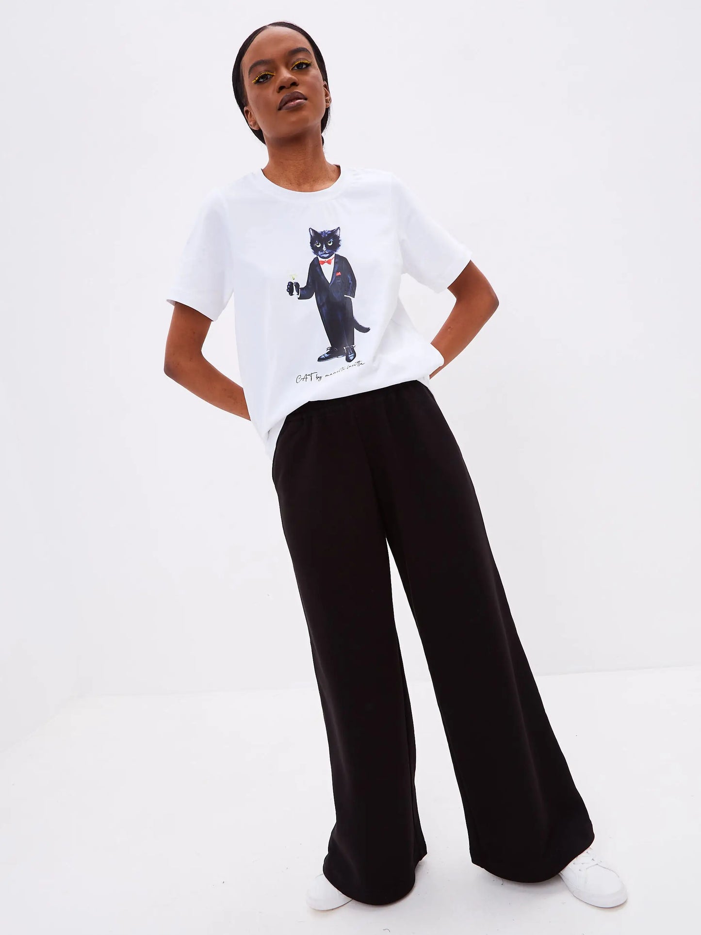 Black Women’s Sweatpants | Bottom For Cat Lovers | Cat e Lolette