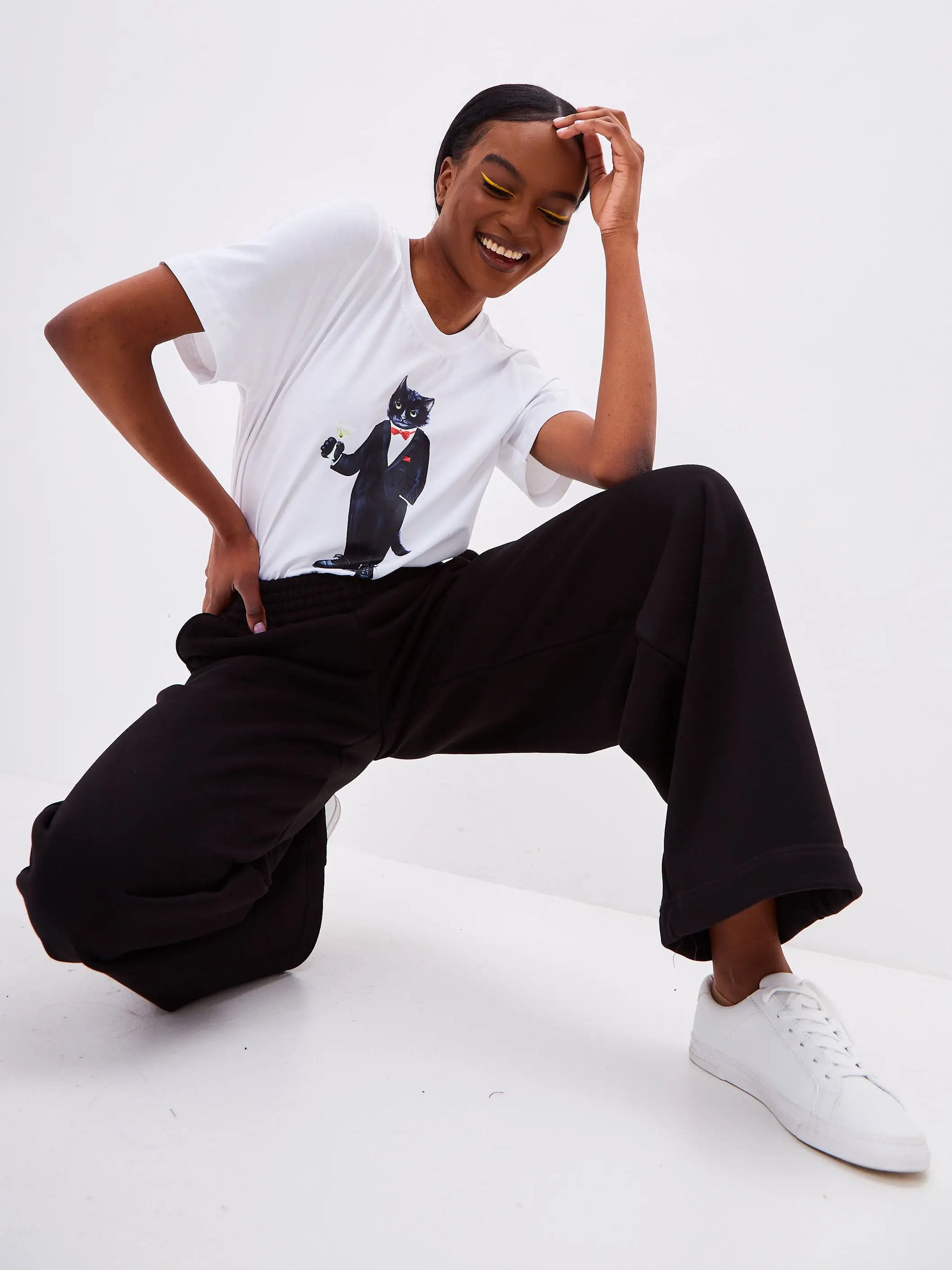 Black Women’s Sweatpants | Bottom For Cat Lovers | Cat e Lolette