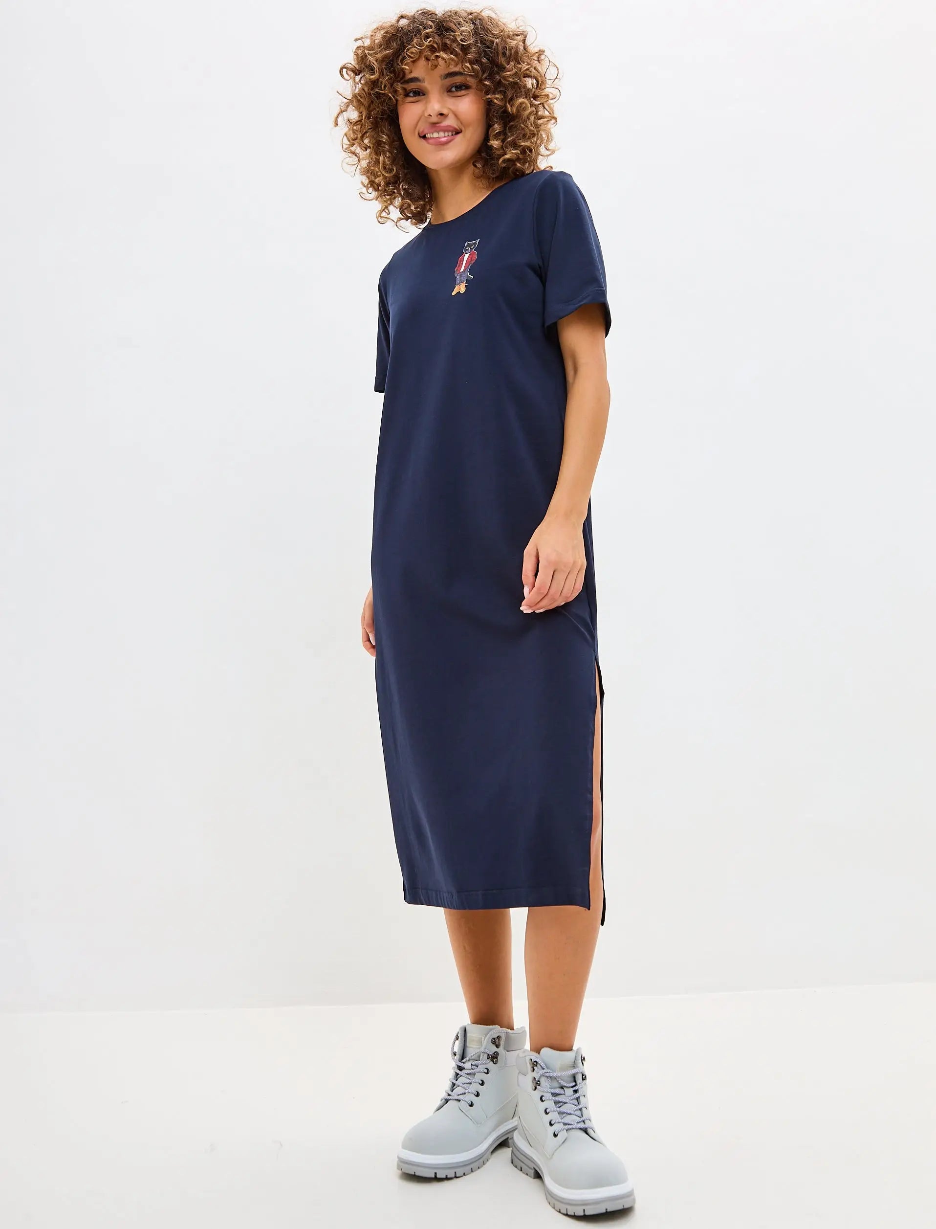 Blue Dress Country Cat | Dress For Cat Lovers | Cat e Lolette