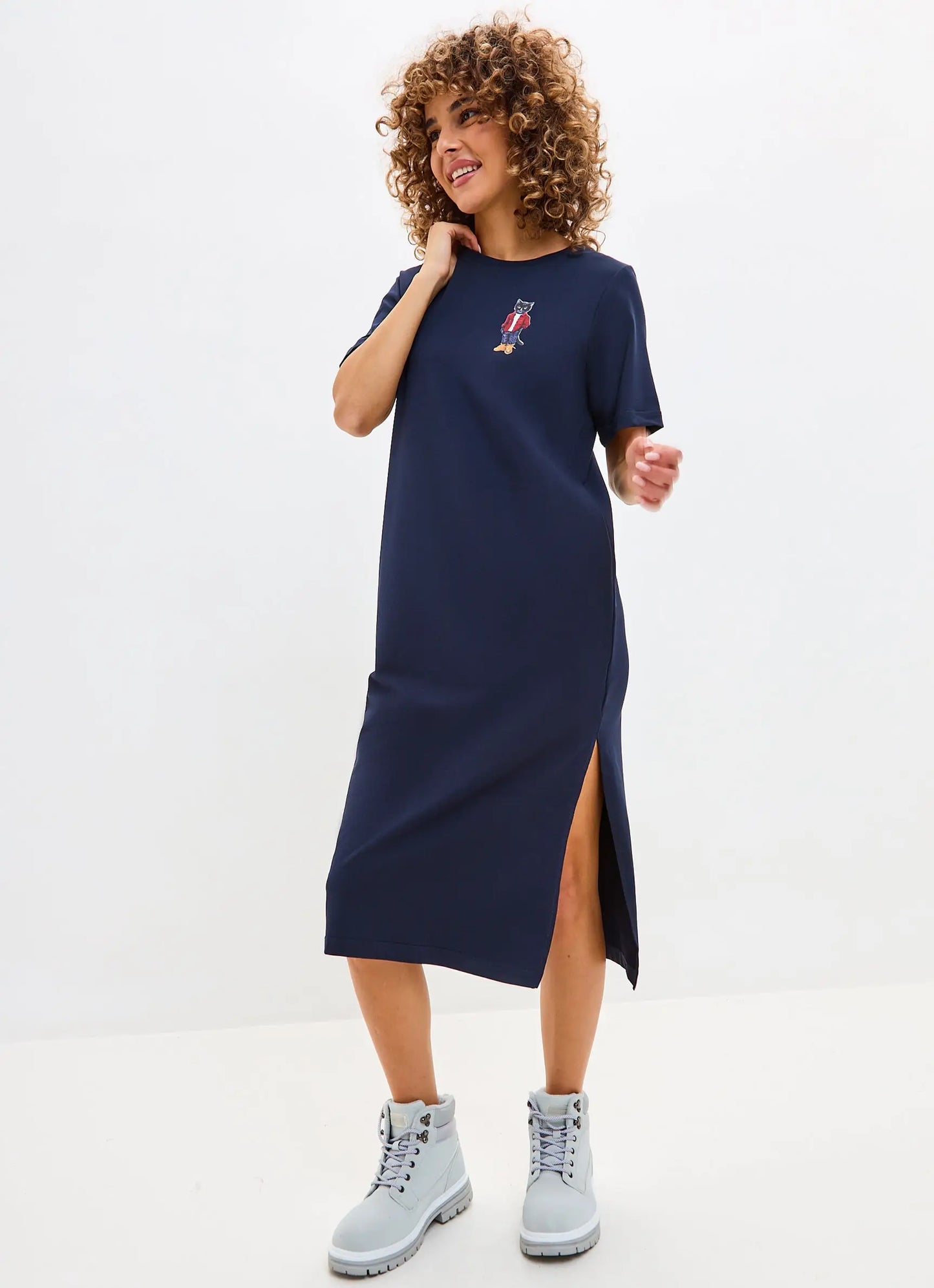 Blue Dress Country Cat | Dress For Cat Lovers | Cat e Lolette