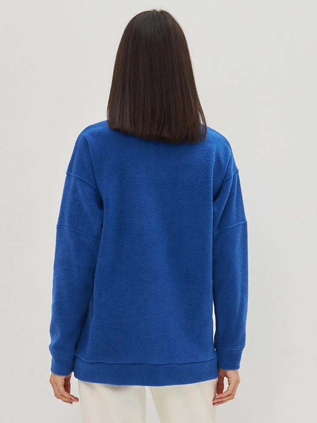 Blue Fleece Sweatshirt | Fleece (recycled) For Cat Lovers | Cat e