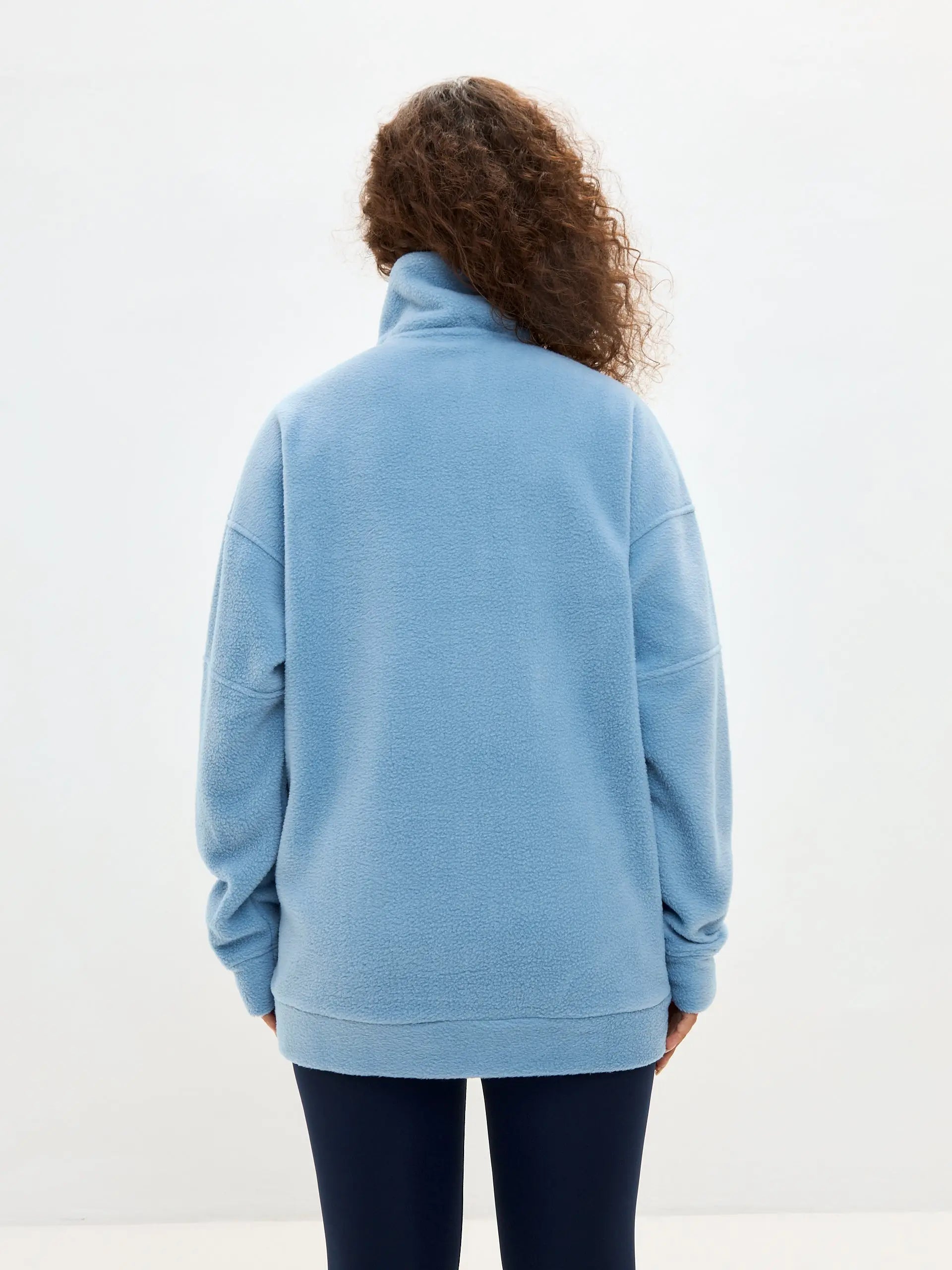 Blue Fleece Sweatshirt | Fleece (recycled) For Cat Lovers | Cat e