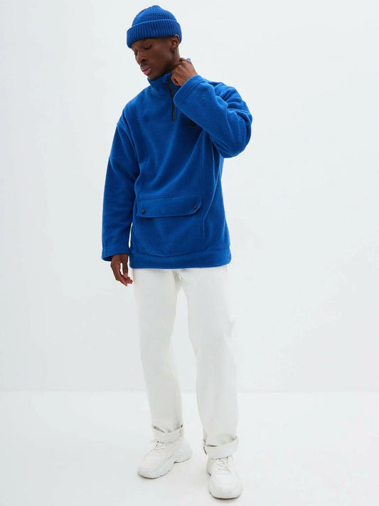 Blue Fleece Sweatshirt | Fleece (recycled) For Cat Lovers | Cat e