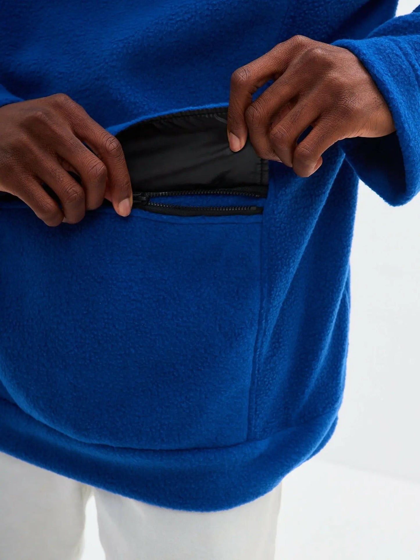 Blue Fleece Sweatshirt | Fleece (recycled) For Cat Lovers | Cat e