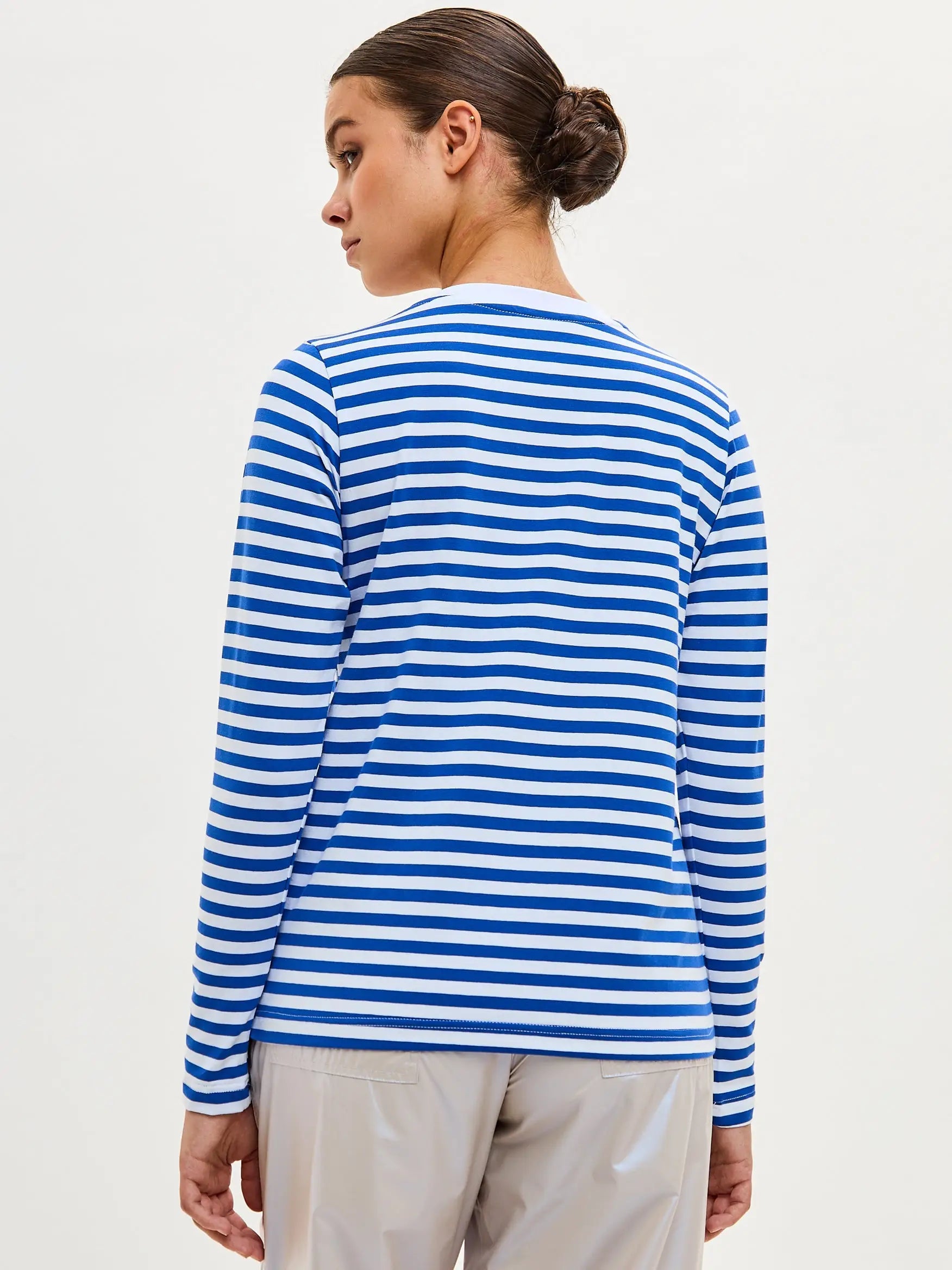 Blue Longsleeve Ski Cat | Shirt & Striped shirt For Cat Lovers | Cat