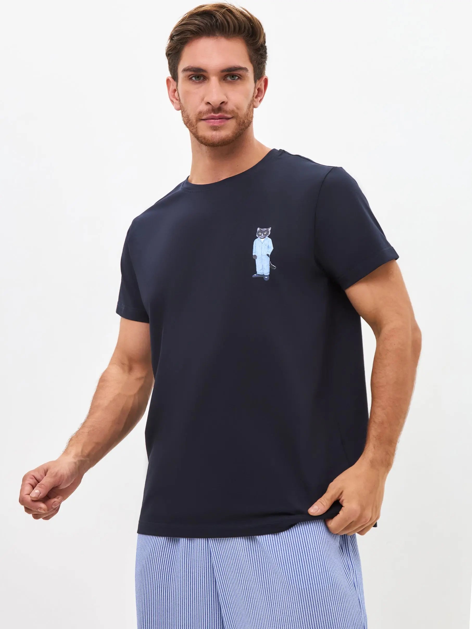 Blue Pajamas Catsleepm | Loungewear For Cat Lovers | Cat e Lolette