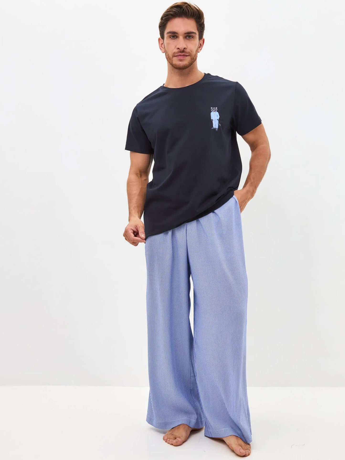 Blue Pajamas Catsleepm | Loungewear For Cat Lovers | Cat e Lolette